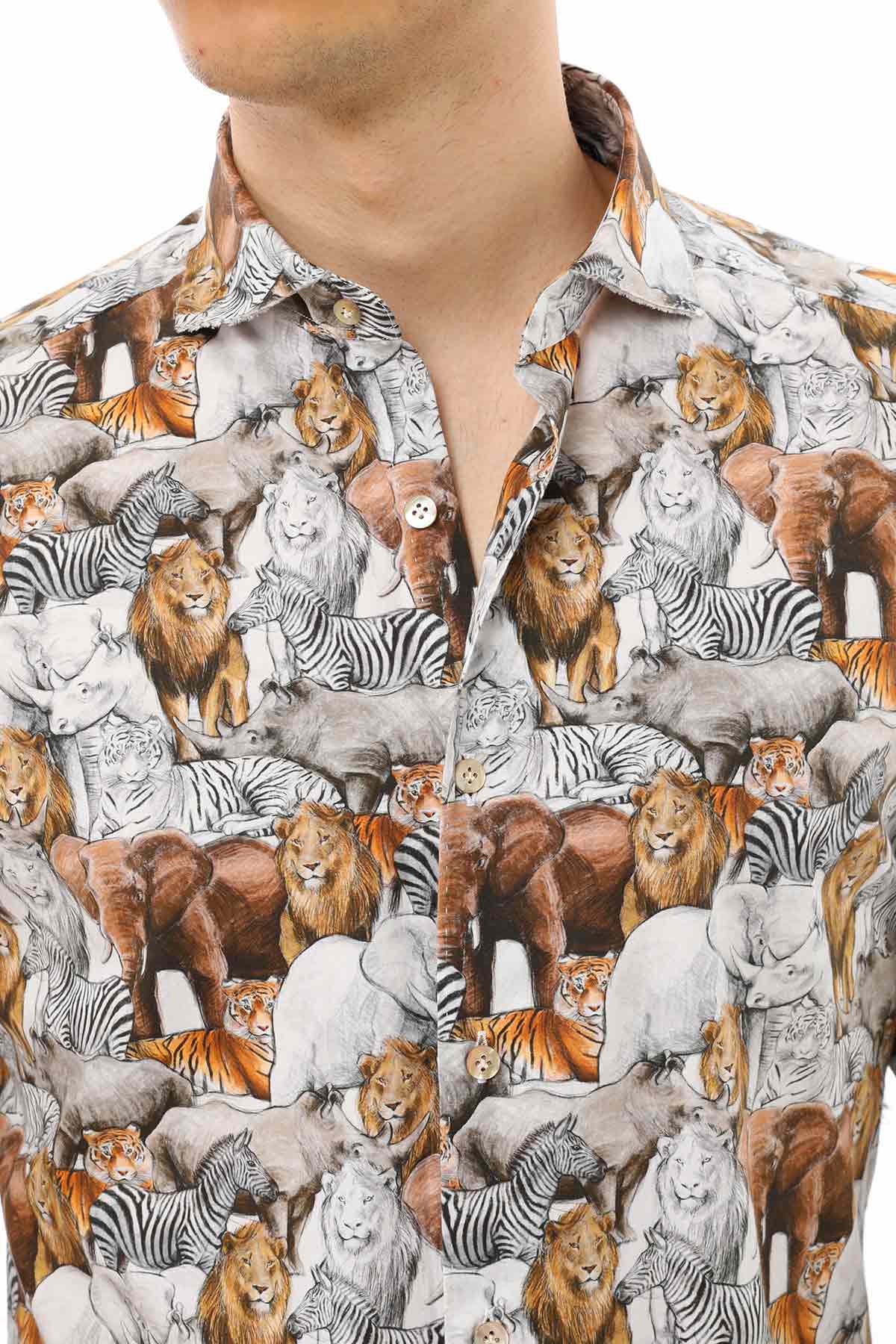 Dnl Safari Desenli Gömlek-Libas Trendy Fashion Store