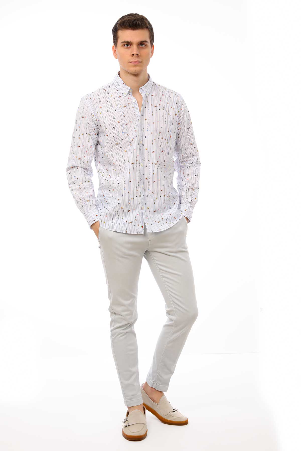 Poggianti Desenli Gömlek-Libas Trendy Fashion Store