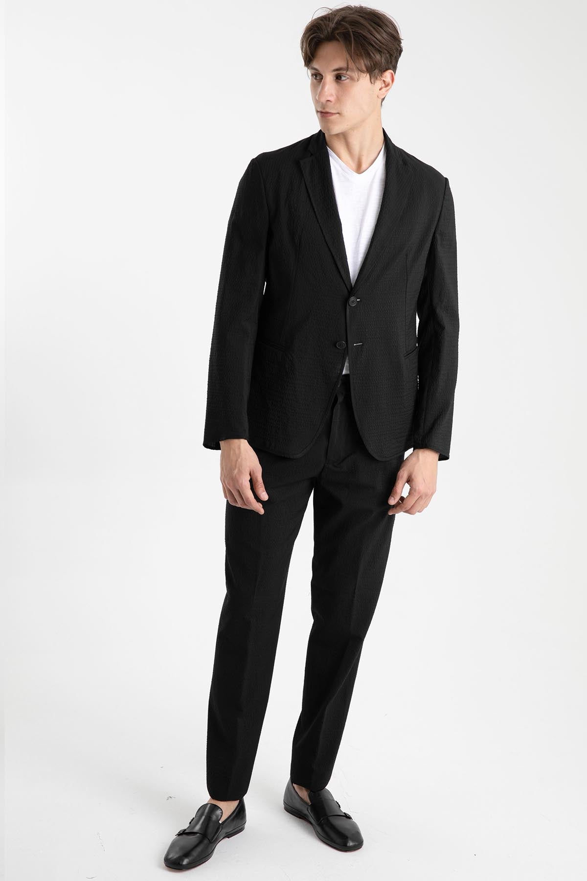 Emporio Armani Havuç Kesim Gofre Kumaş Pantolon-Libas Trendy Fashion Store