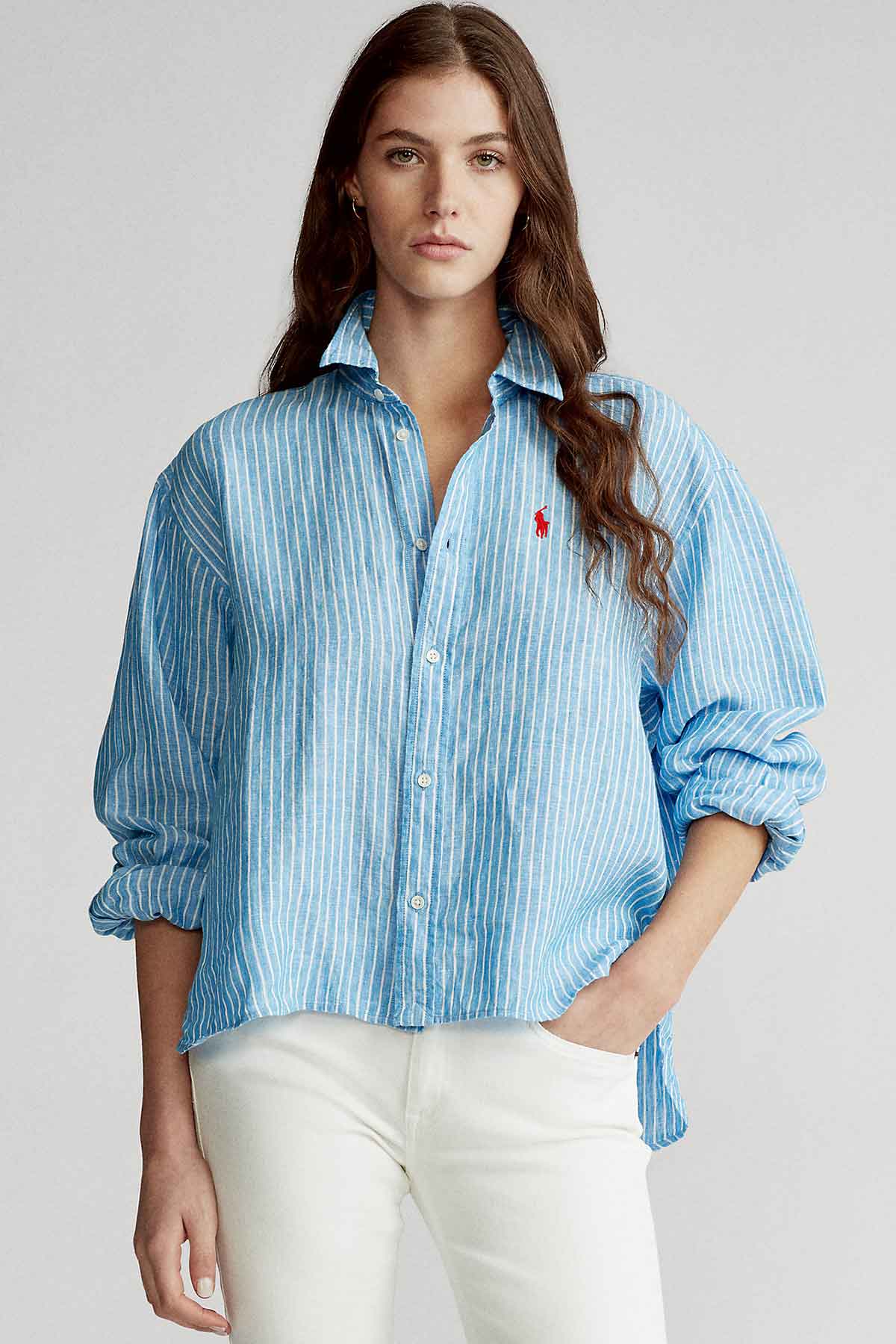 Polo Ralph Lauren Oversize Fit Keten Gömlek-Libas Trendy Fashion Store