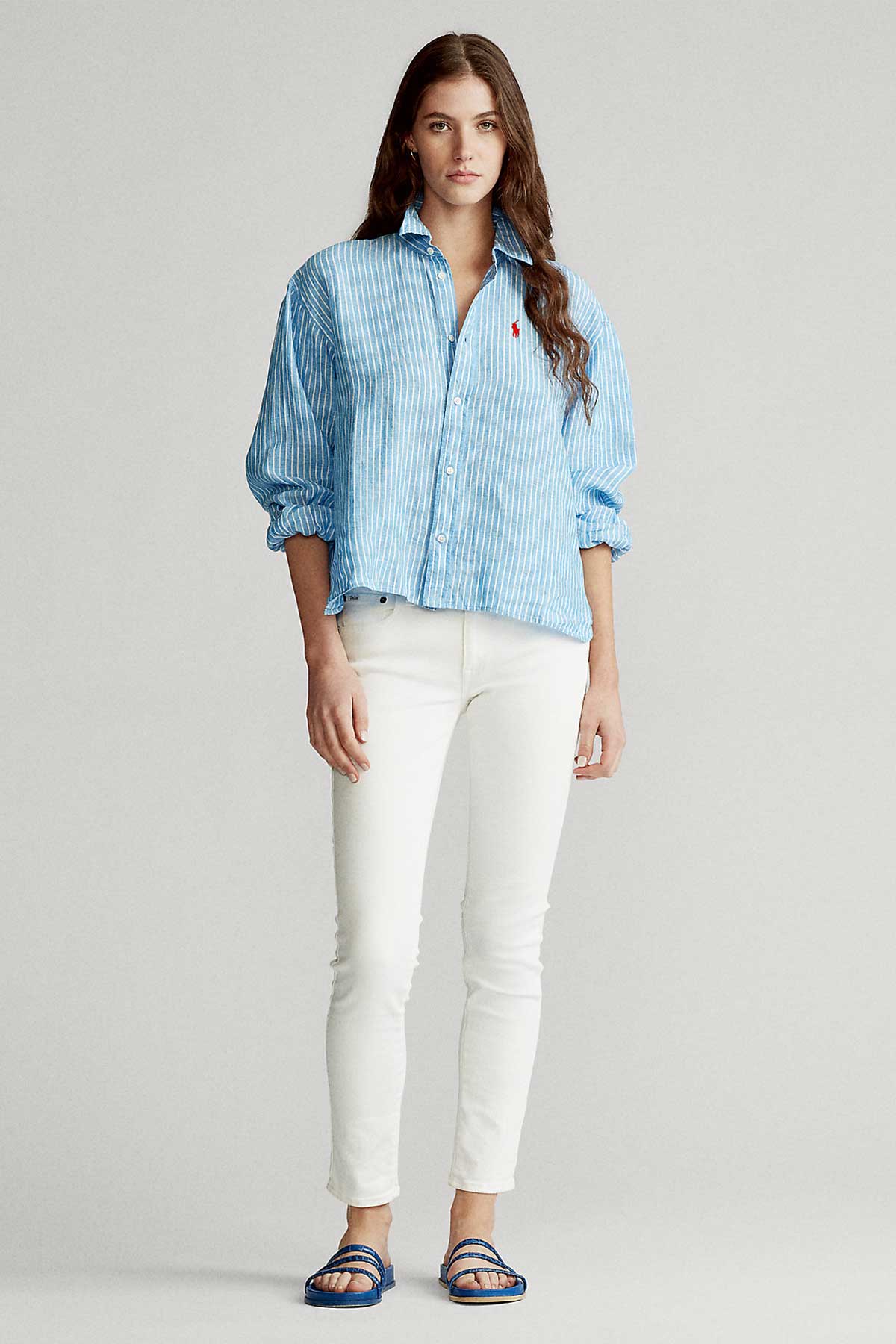 Polo Ralph Lauren Oversize Fit Keten Gömlek-Libas Trendy Fashion Store