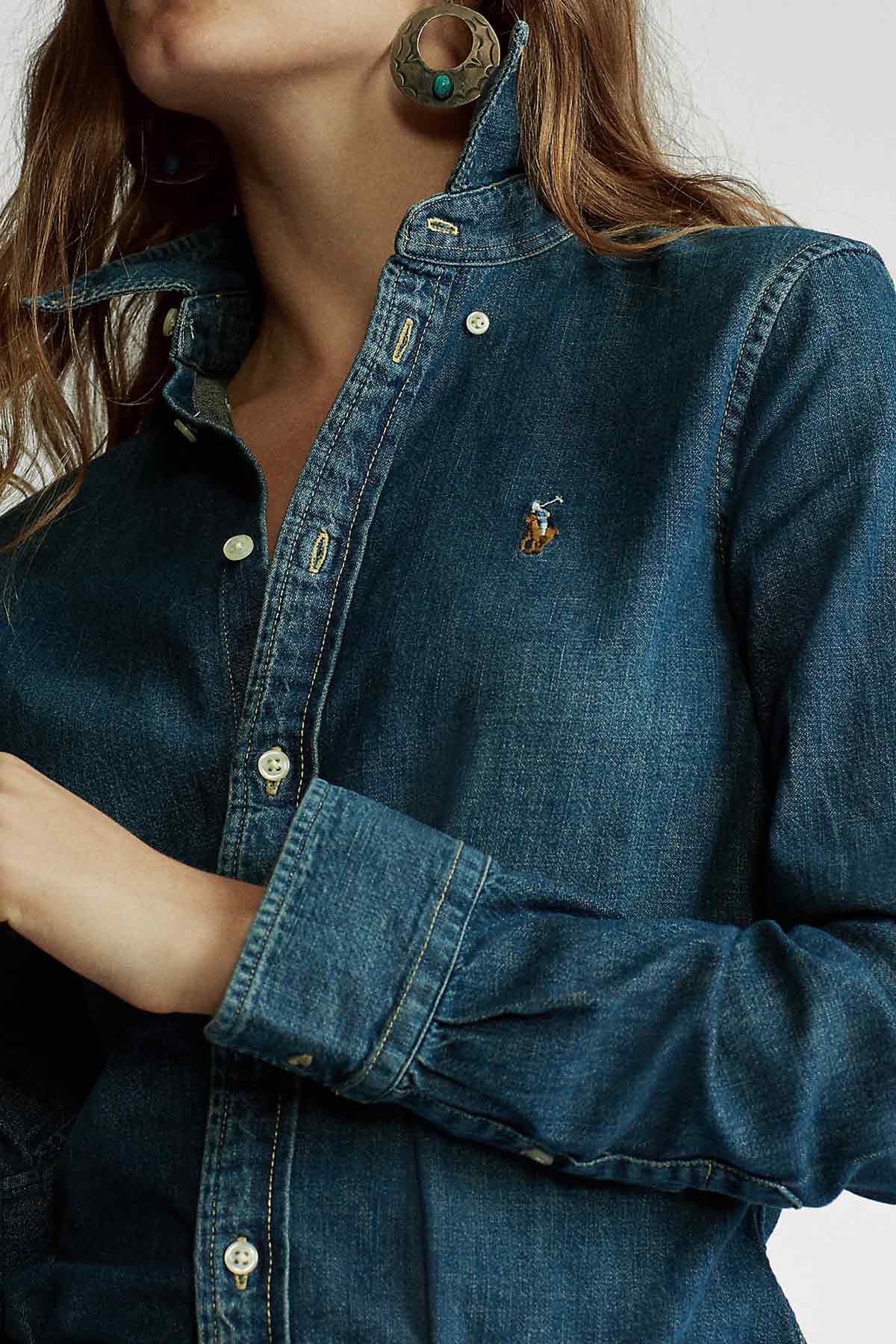 Polo Ralph Lauren Custom Fit Denim Gömlek-Libas Trendy Fashion Store