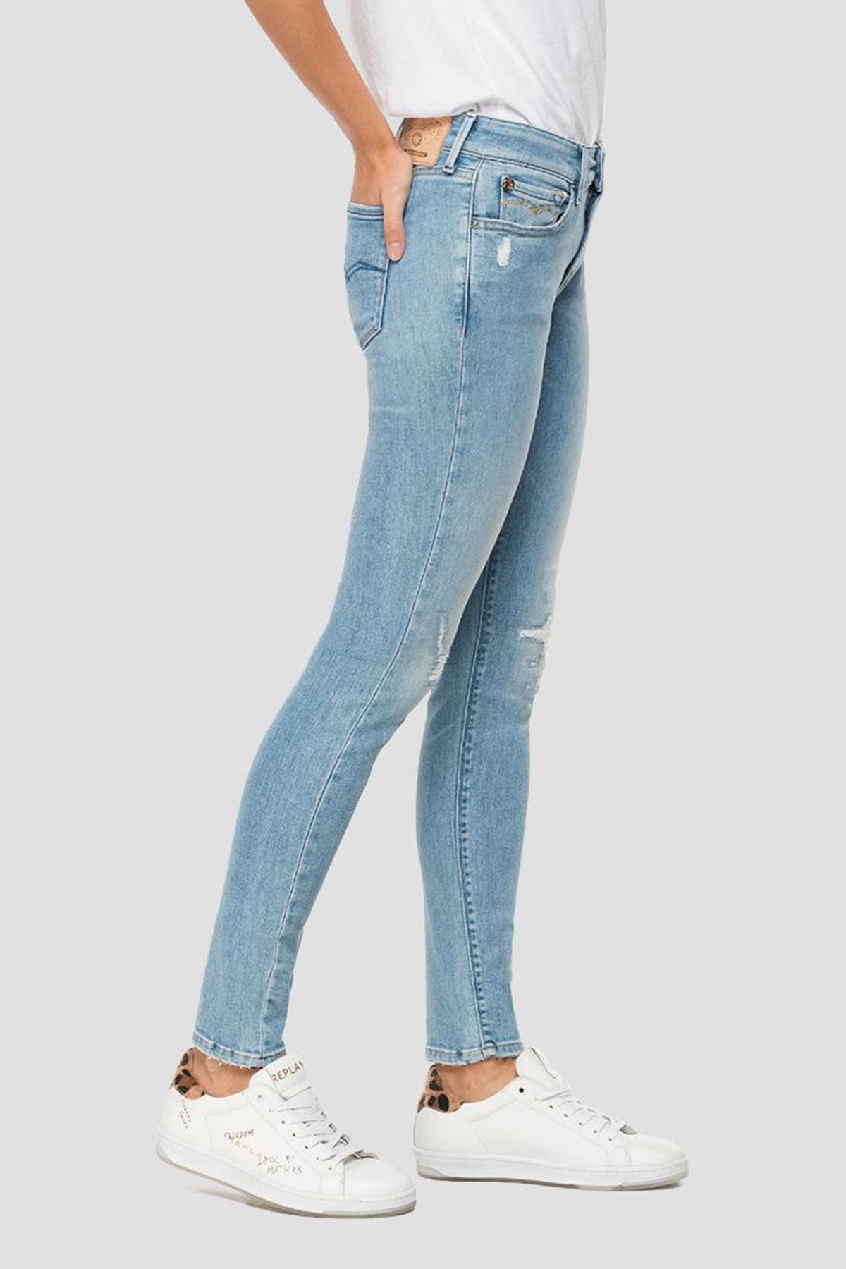 Replay Skinny High Waist Fit New Luz Jeans-Libas Trendy Fashion Store