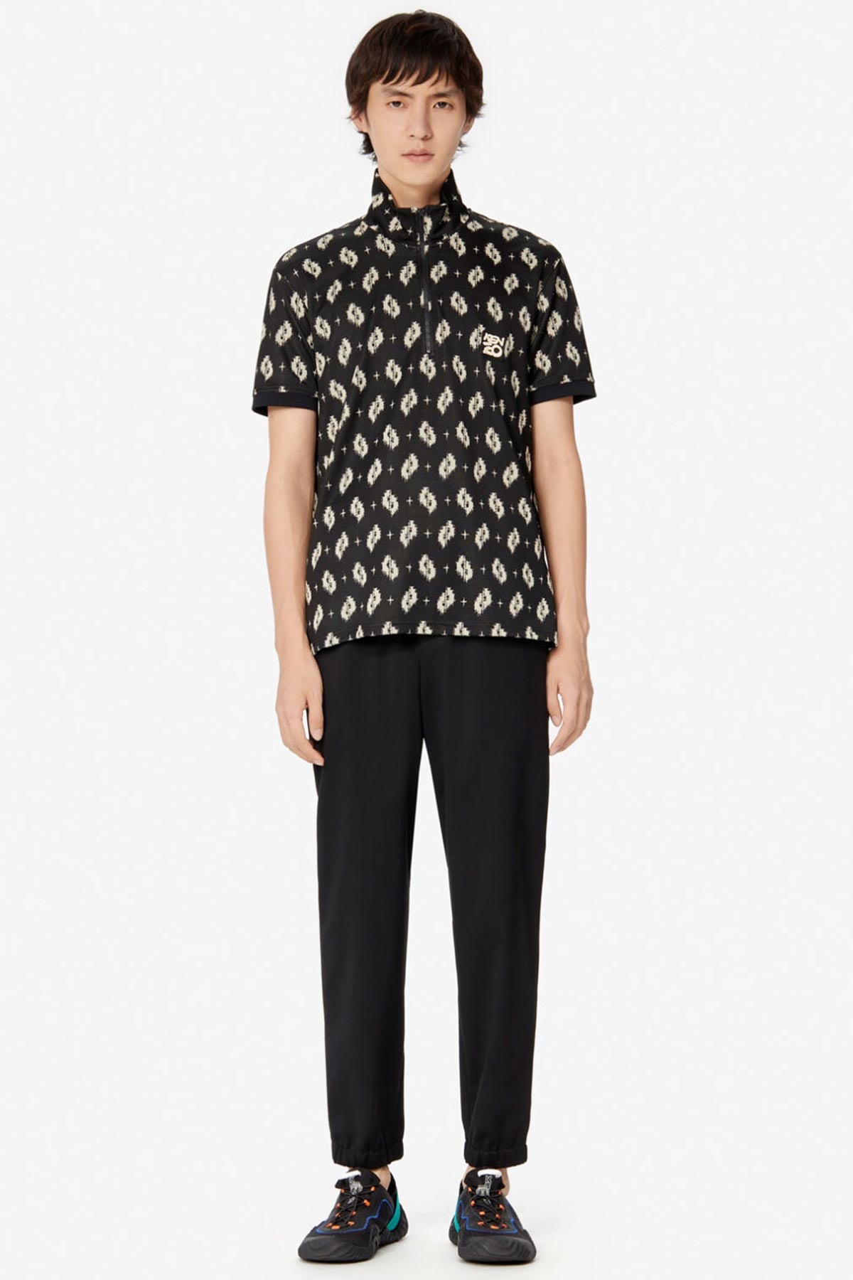 Kenzo Polo Yaka Jakarlı T-shirt-Libas Trendy Fashion Store