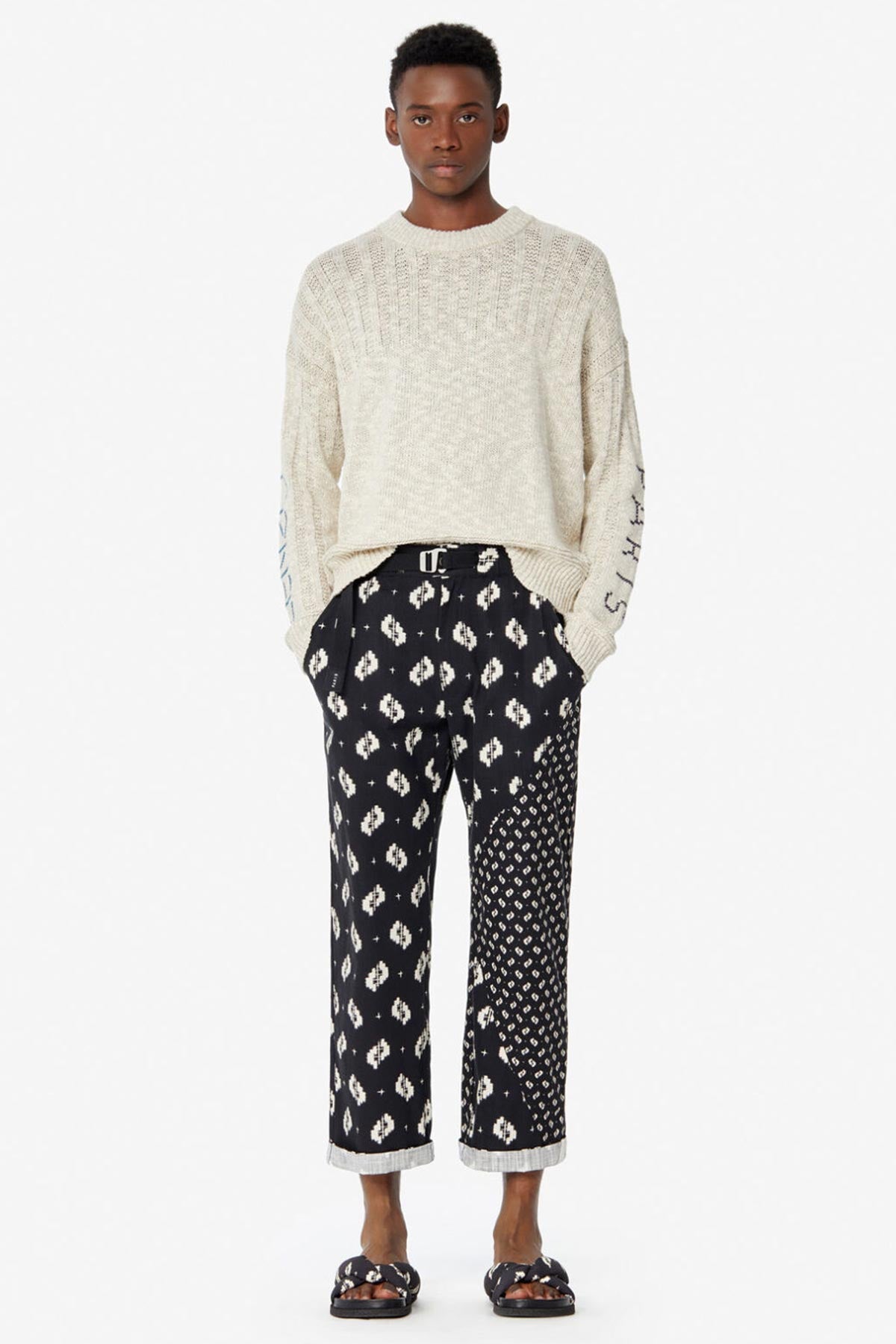 Kenzo Straight Fit Patchwork Pantolon-Libas Trendy Fashion Store