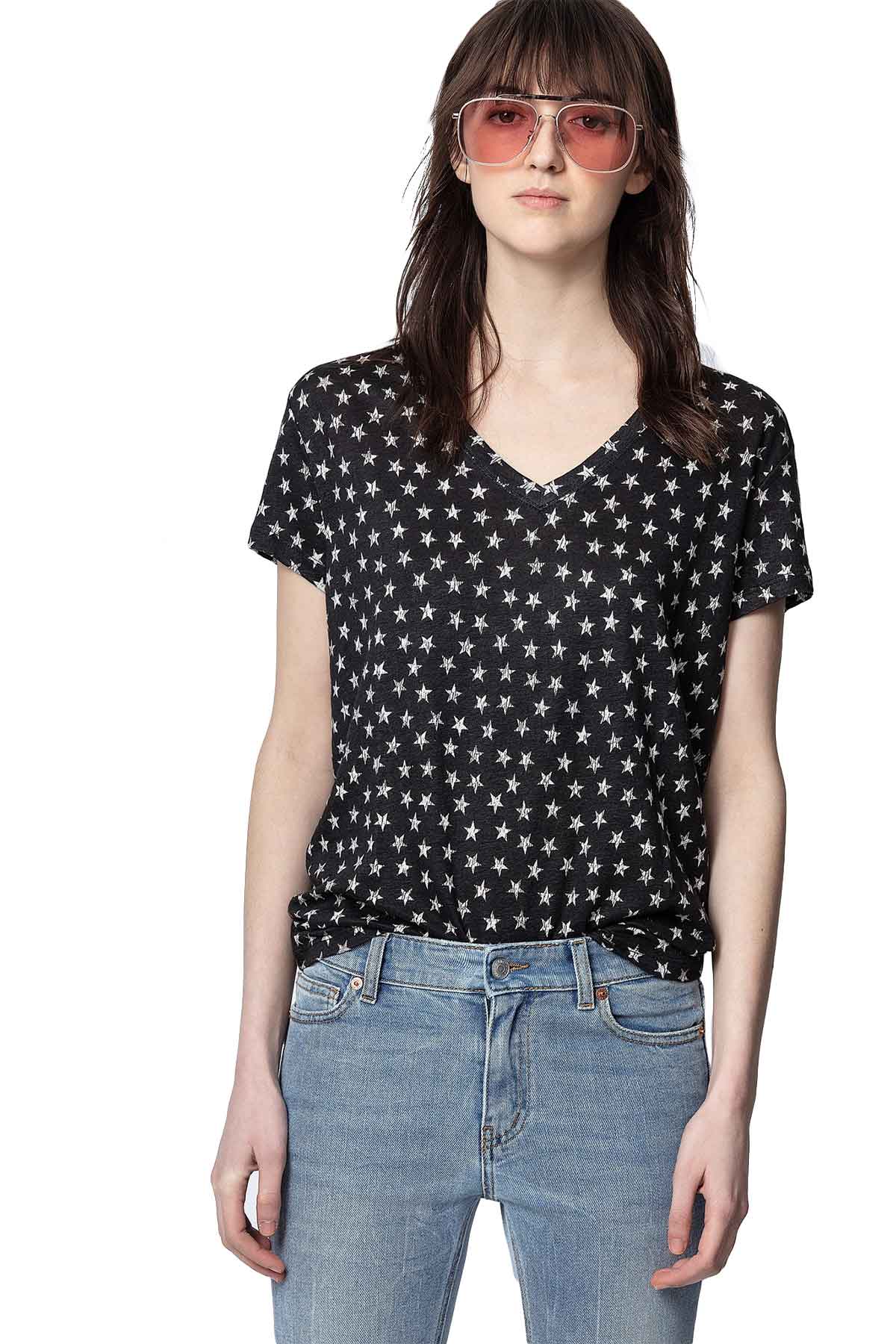 Zadig & Voltaire Keten V Yaka T-shirt-Libas Trendy Fashion Store