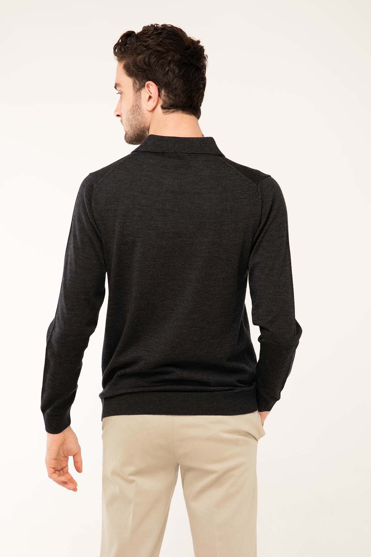 Manifattura Düğmeli Yaka Triko-Libas Trendy Fashion Store