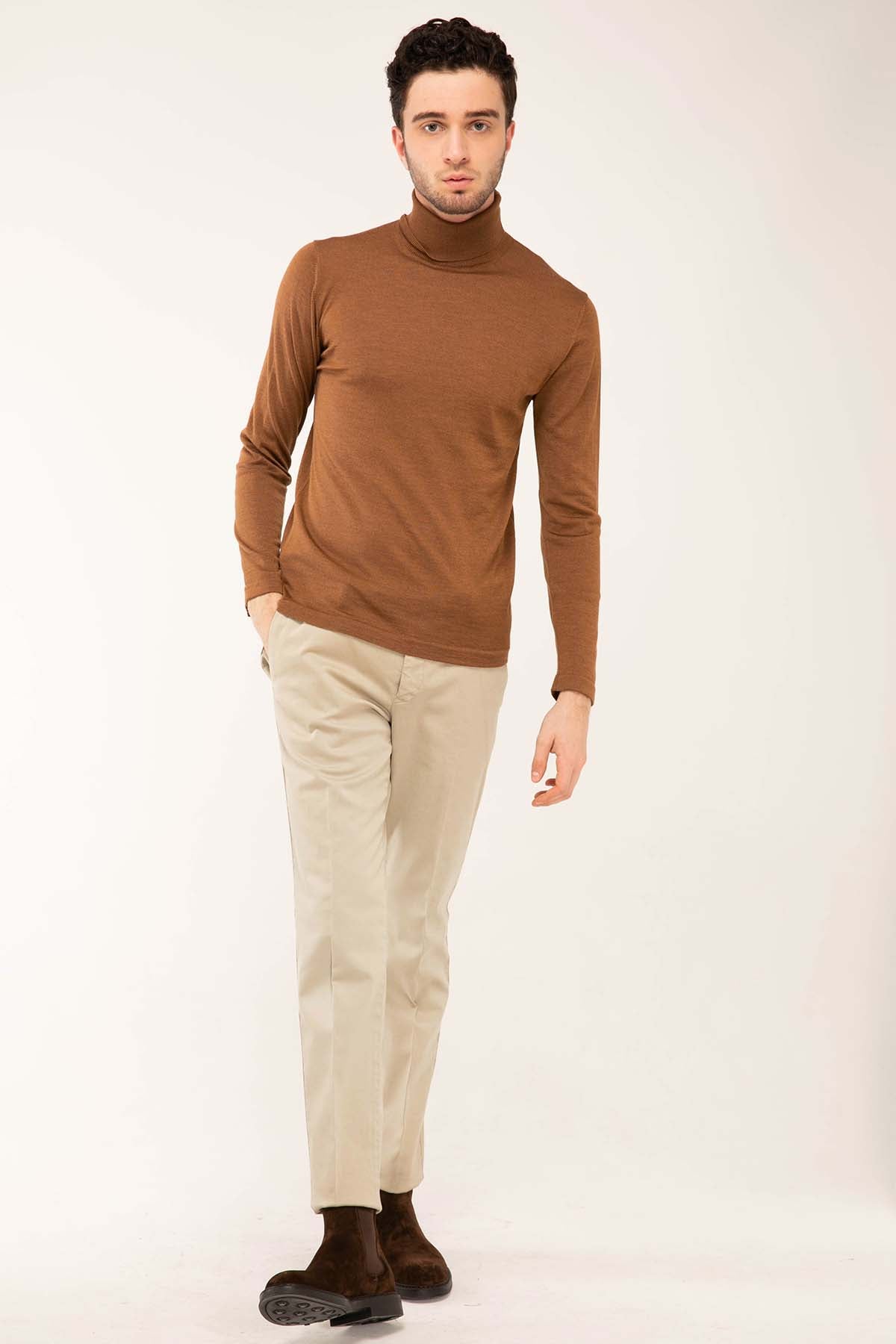 Manifattura İpek Yün Balıkçı Yaka Triko-Libas Trendy Fashion Store