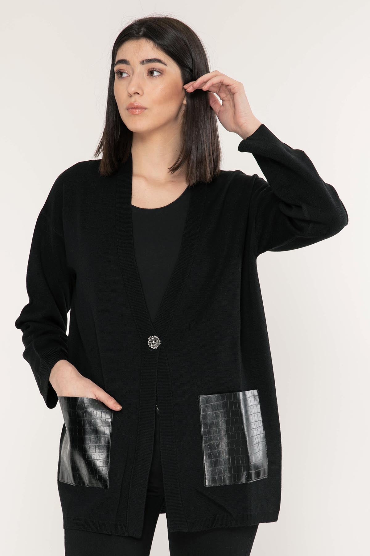 Liu Jo Tek Düğme Triko Ceket-Libas Trendy Fashion Store
