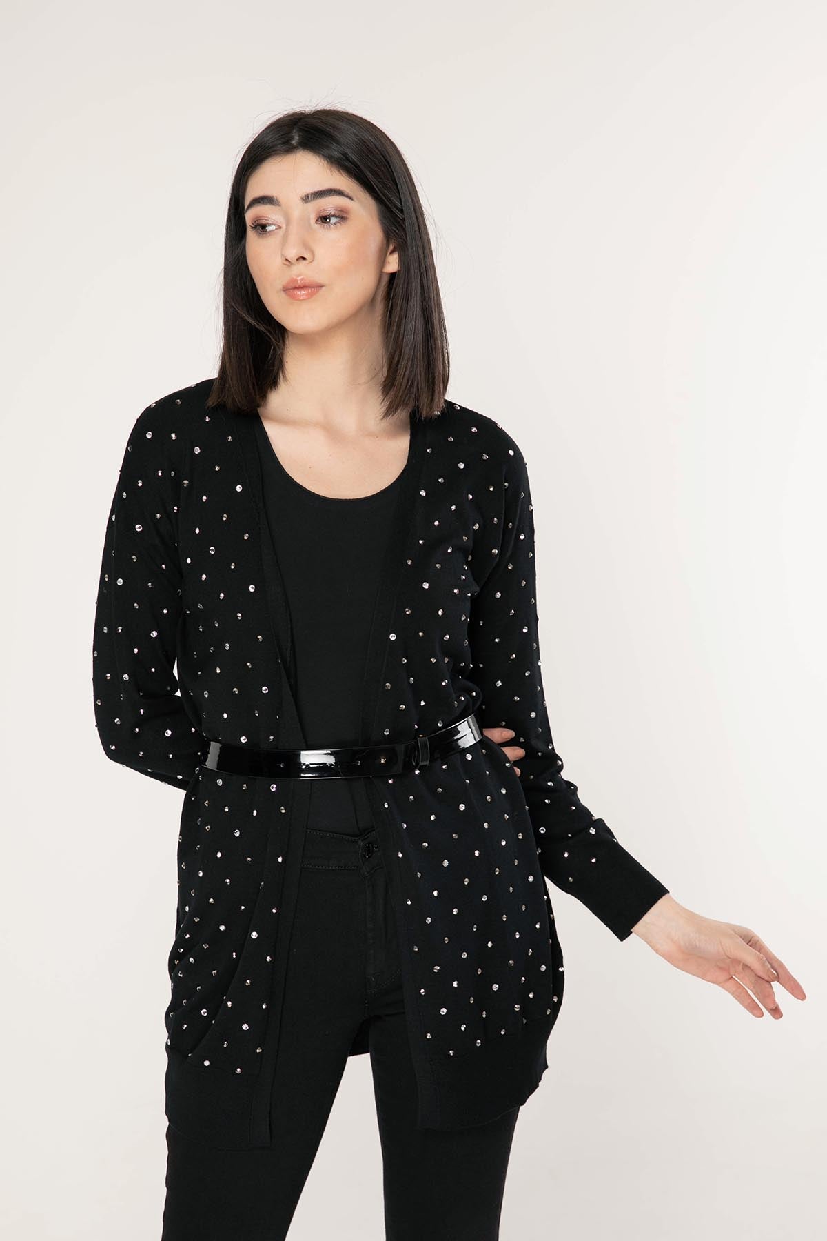 Liu Jo Kemerli Triko Ceket-Libas Trendy Fashion Store