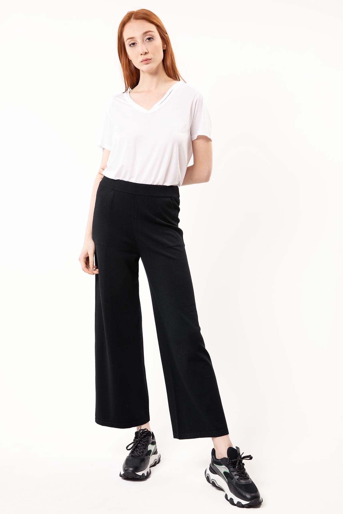 Tru Yüksek Bel Bol Paça Pantolon-Libas Trendy Fashion Store