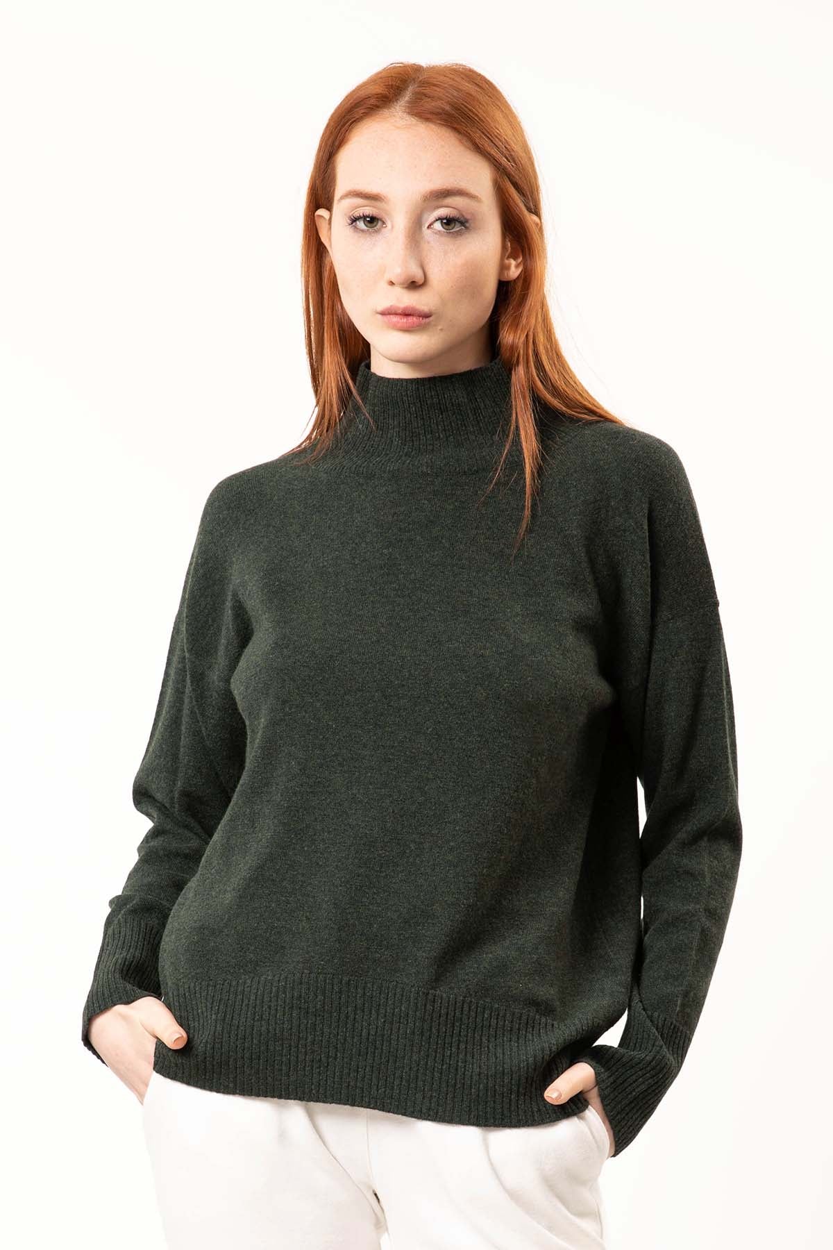 Tru Balıkçı Yaka Kaşmirli Triko-Libas Trendy Fashion Store