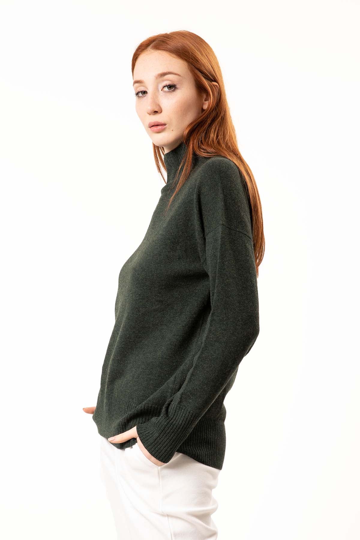 Tru Balıkçı Yaka Kaşmirli Triko-Libas Trendy Fashion Store