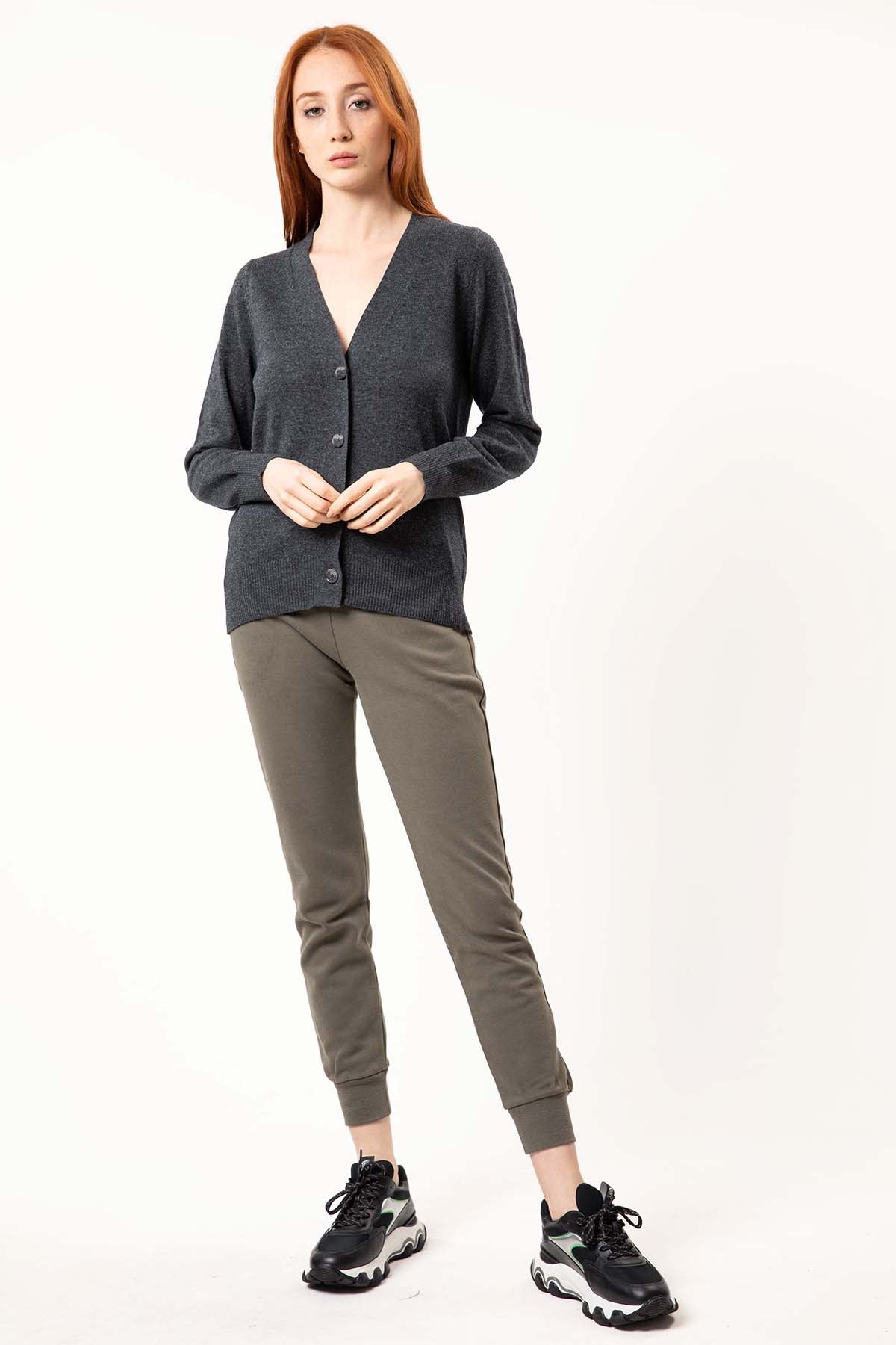 Tru V Yaka Kaşmirli Triko Ceket-Libas Trendy Fashion Store