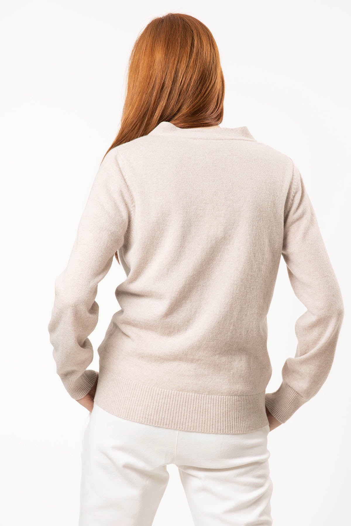 Tru V Yaka Kaşmirli Triko Ceket-Libas Trendy Fashion Store