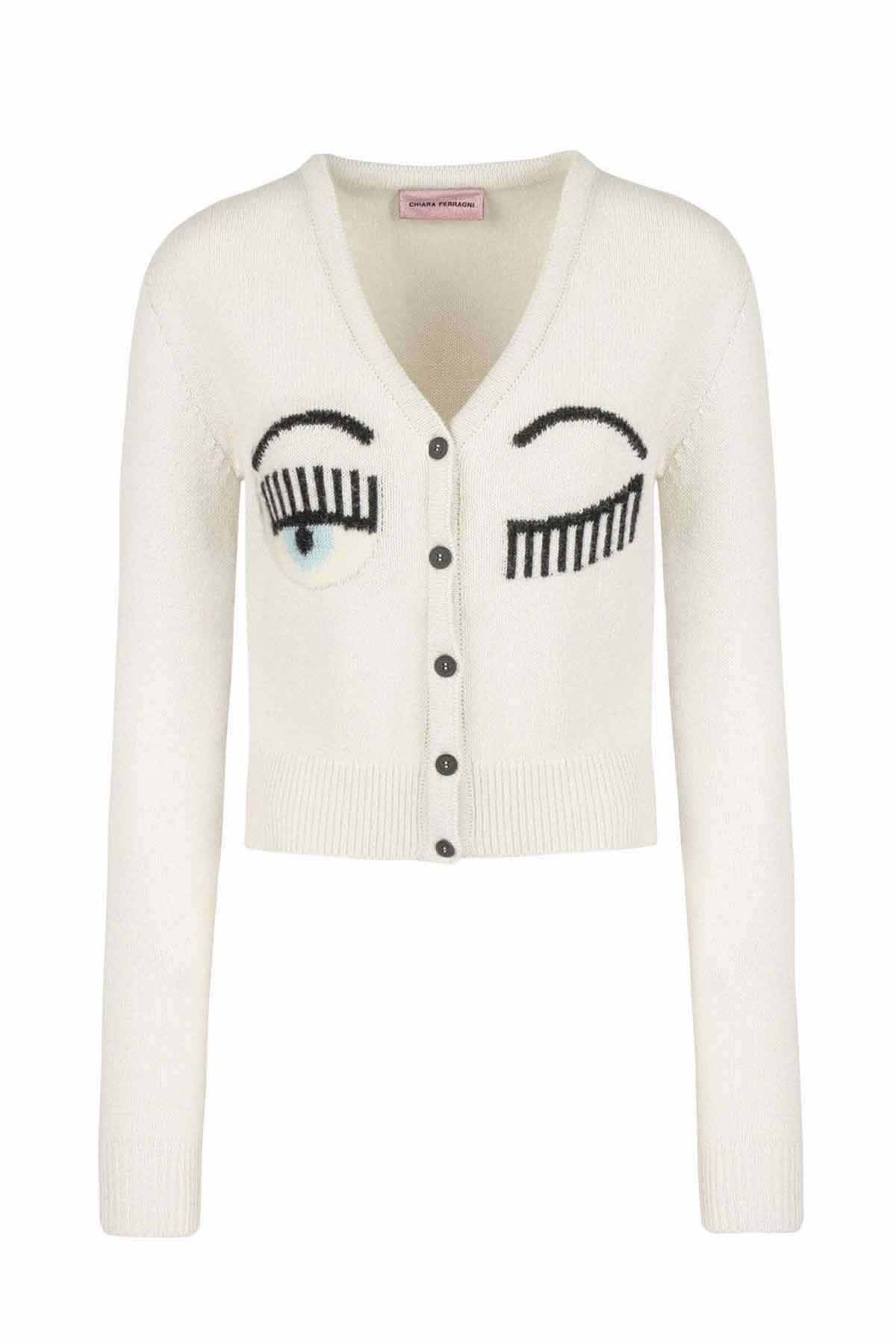 Chiara Ferragni Winking Eye Kaşmirli Yün Ceket-Libas Trendy Fashion Store