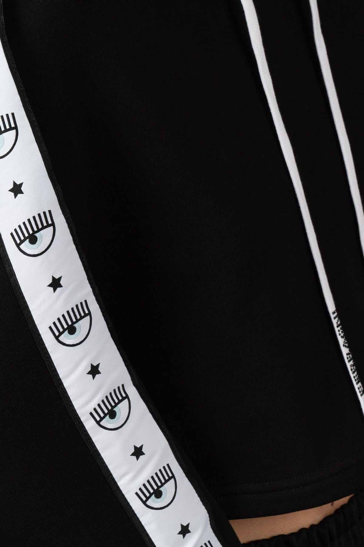 Chiara Ferragni Crop Top Winking Eye Sweatshirt-Libas Trendy Fashion Store