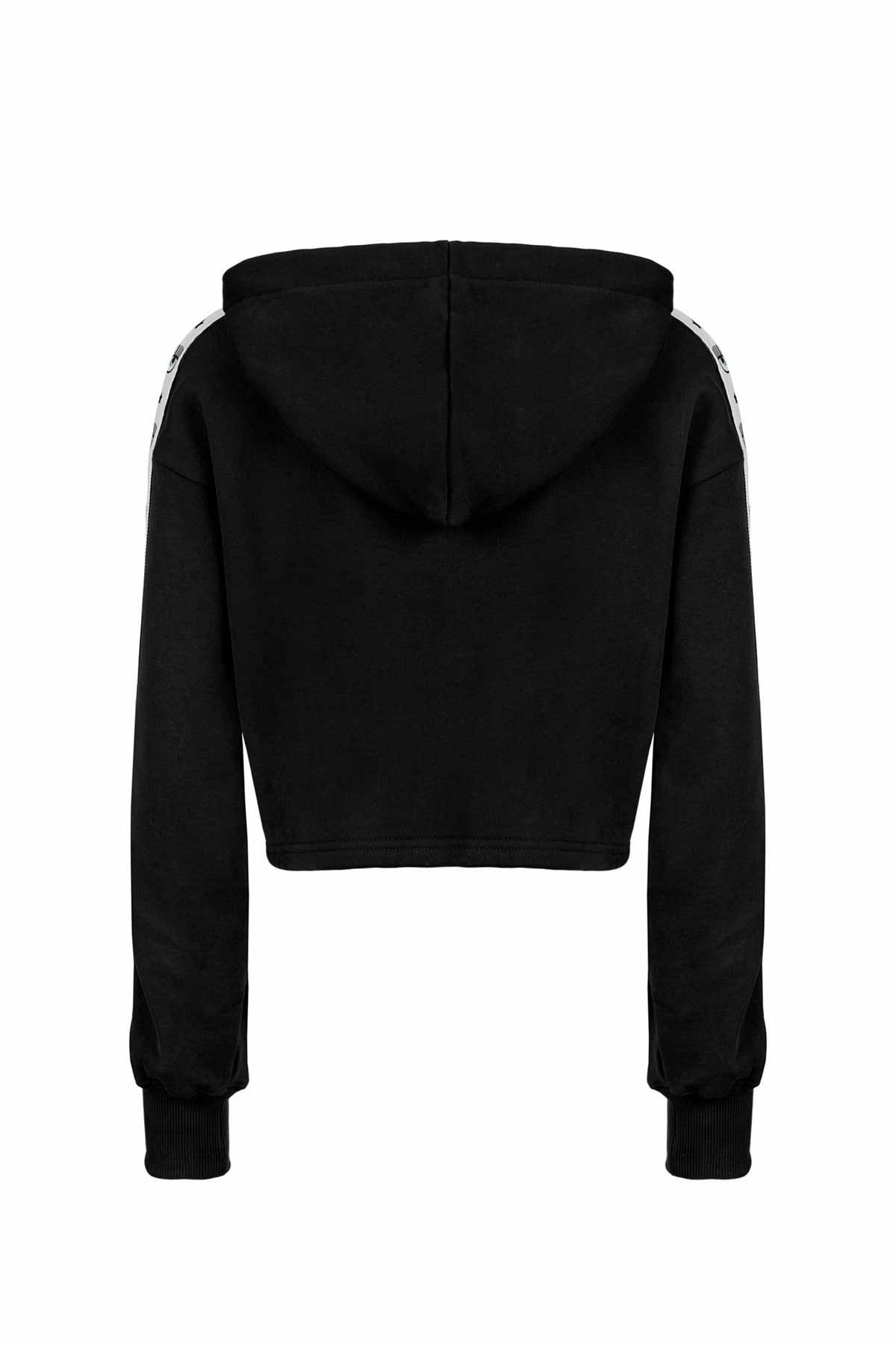 Chiara Ferragni Crop Top Winking Eye Sweatshirt-Libas Trendy Fashion Store