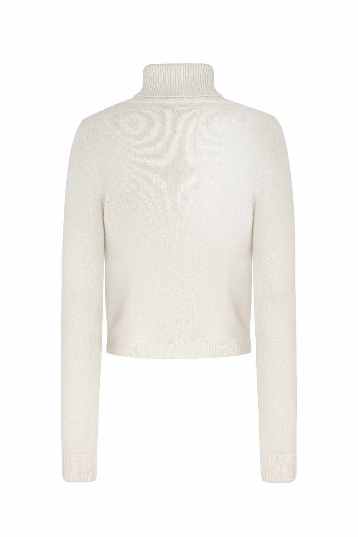 Chiara Ferragni Balıkçı Yaka Winking Eye Kaşmirli Triko-Libas Trendy Fashion Store