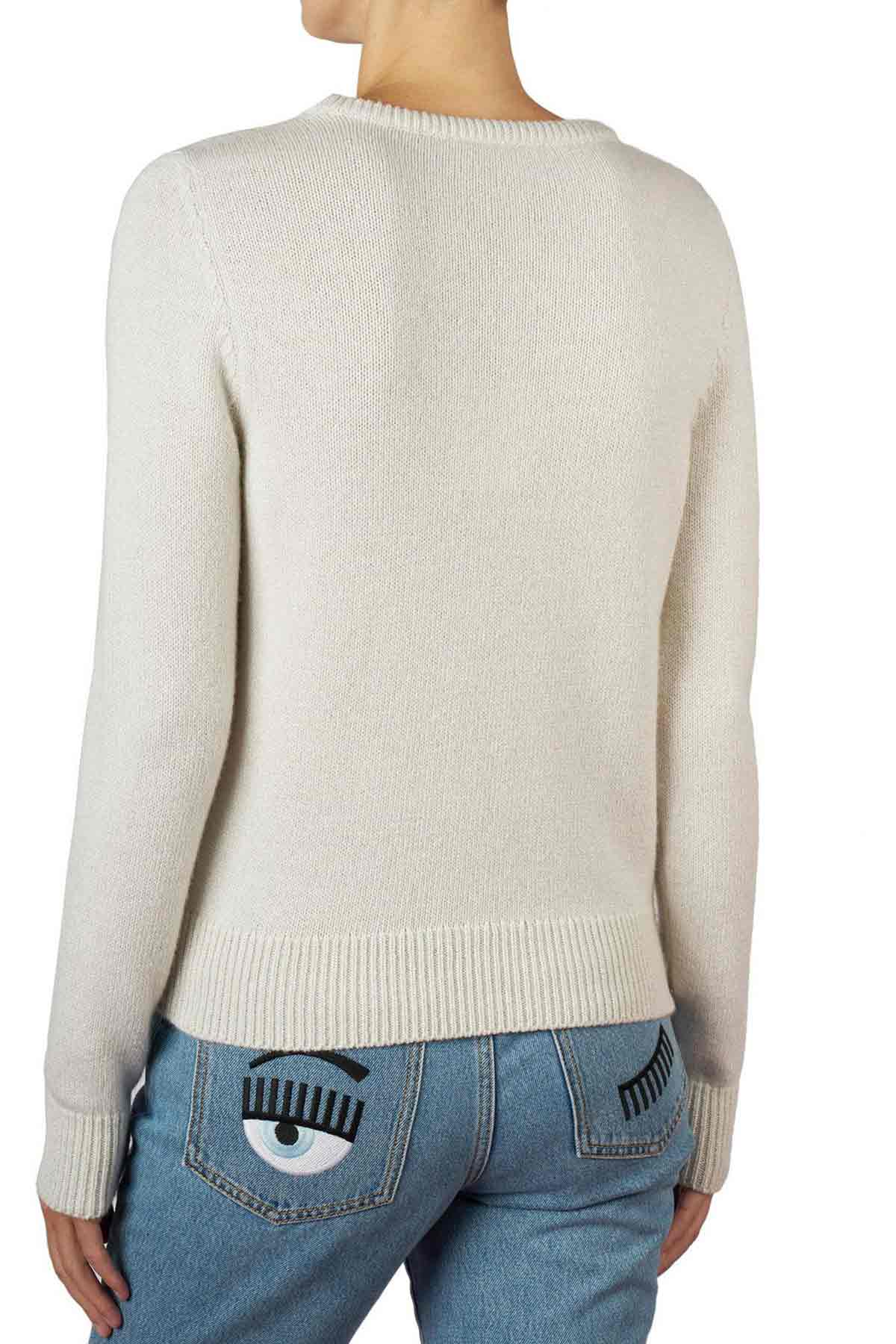 Chiara Ferragni Winking Eye Yuvarlak Yaka Triko-Libas Trendy Fashion Store