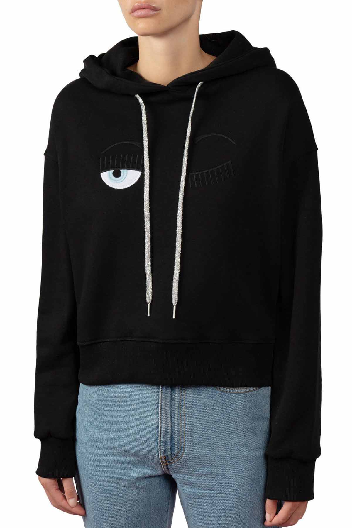 Chiara Ferragni Winking Eye Kapüşonlu Sweatshirt-Libas Trendy Fashion Store