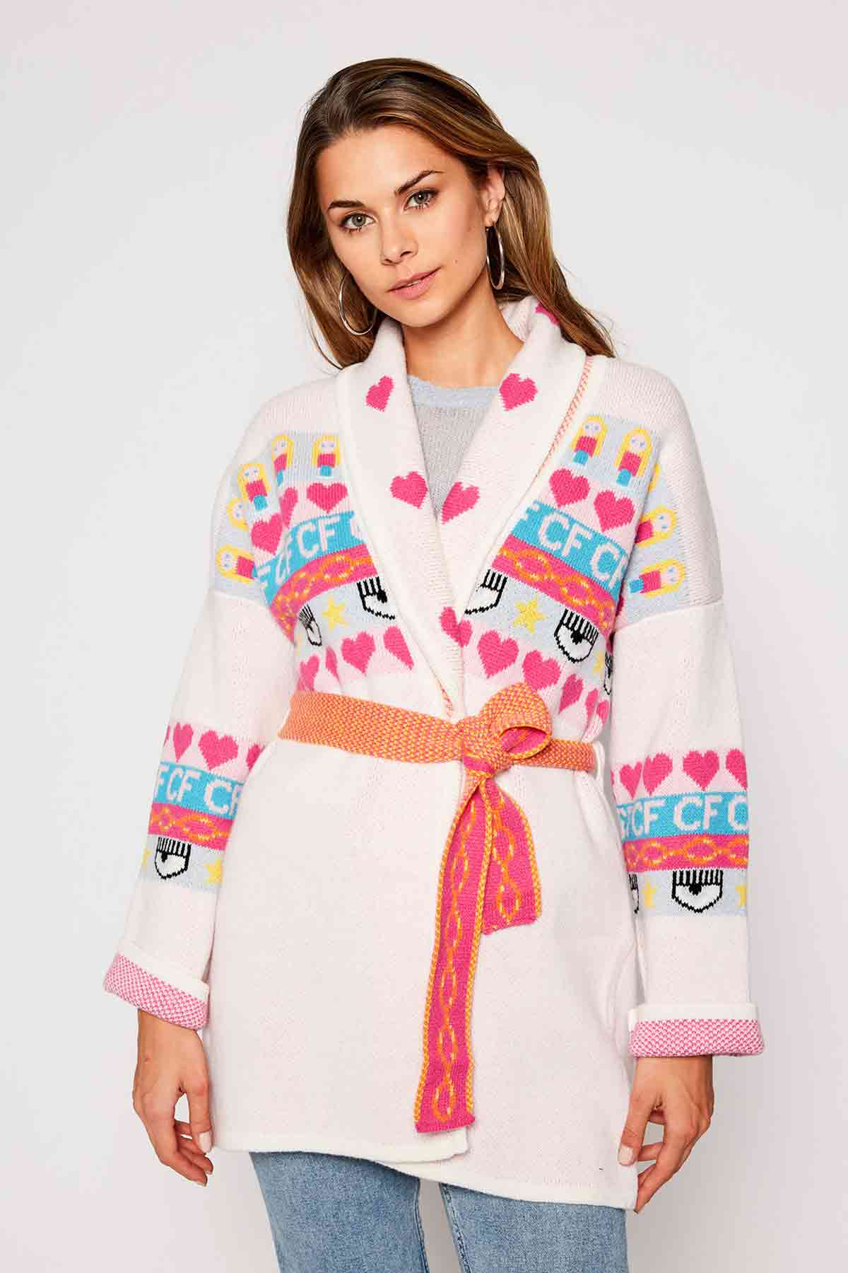 Chiara Ferragni Kaşmirli Belden Kuşaklı Yün Ceket-Libas Trendy Fashion Store