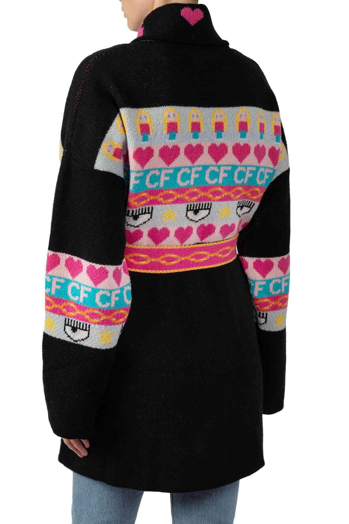 Chiara Ferragni Kaşmirli Belden Kuşaklı Yün Ceket-Libas Trendy Fashion Store