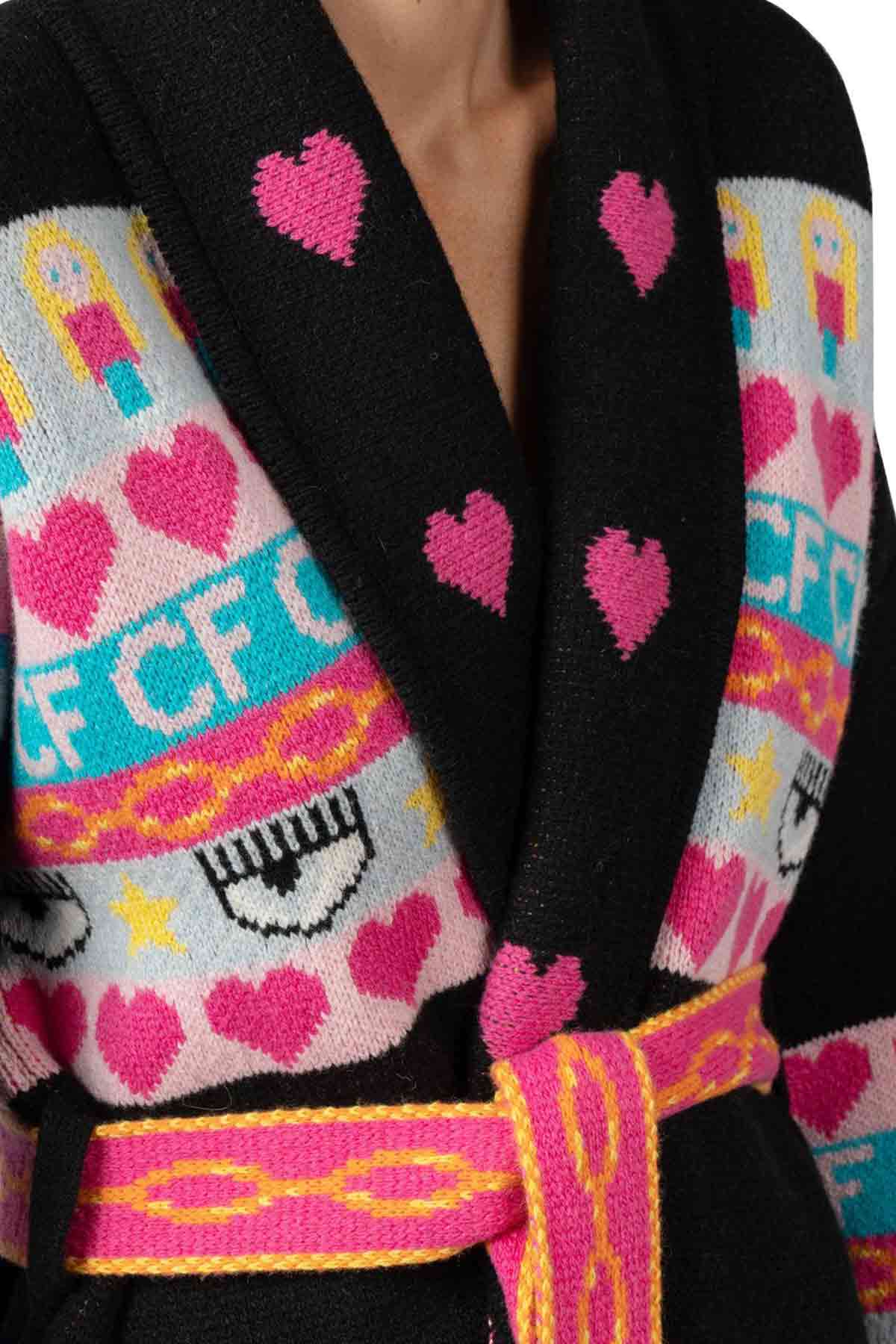 Chiara Ferragni Kaşmirli Belden Kuşaklı Yün Ceket-Libas Trendy Fashion Store