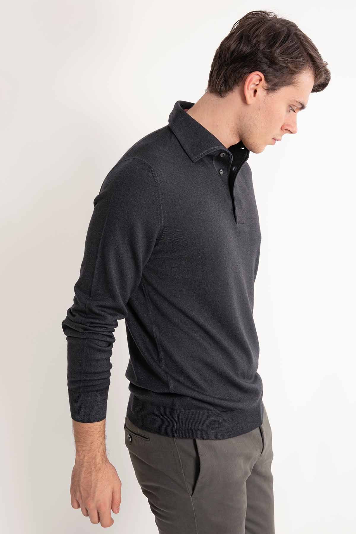 Gran Sasso Düğmeli Yaka Triko-Libas Trendy Fashion Store