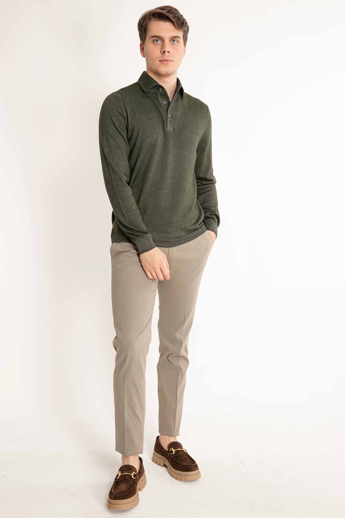 Gran Sasso Düğmeli Yaka Triko-Libas Trendy Fashion Store