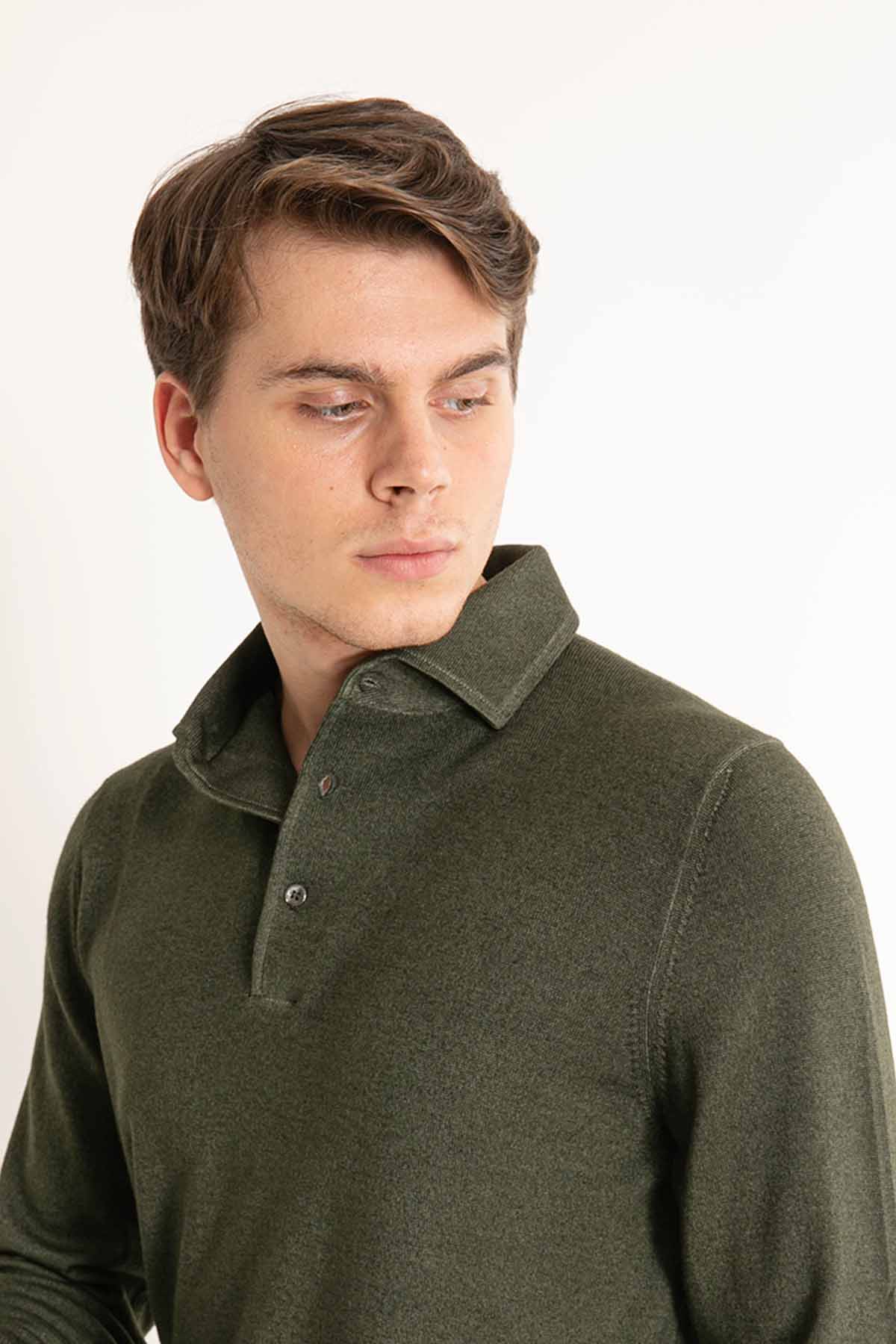 Gran Sasso Düğmeli Yaka Triko-Libas Trendy Fashion Store