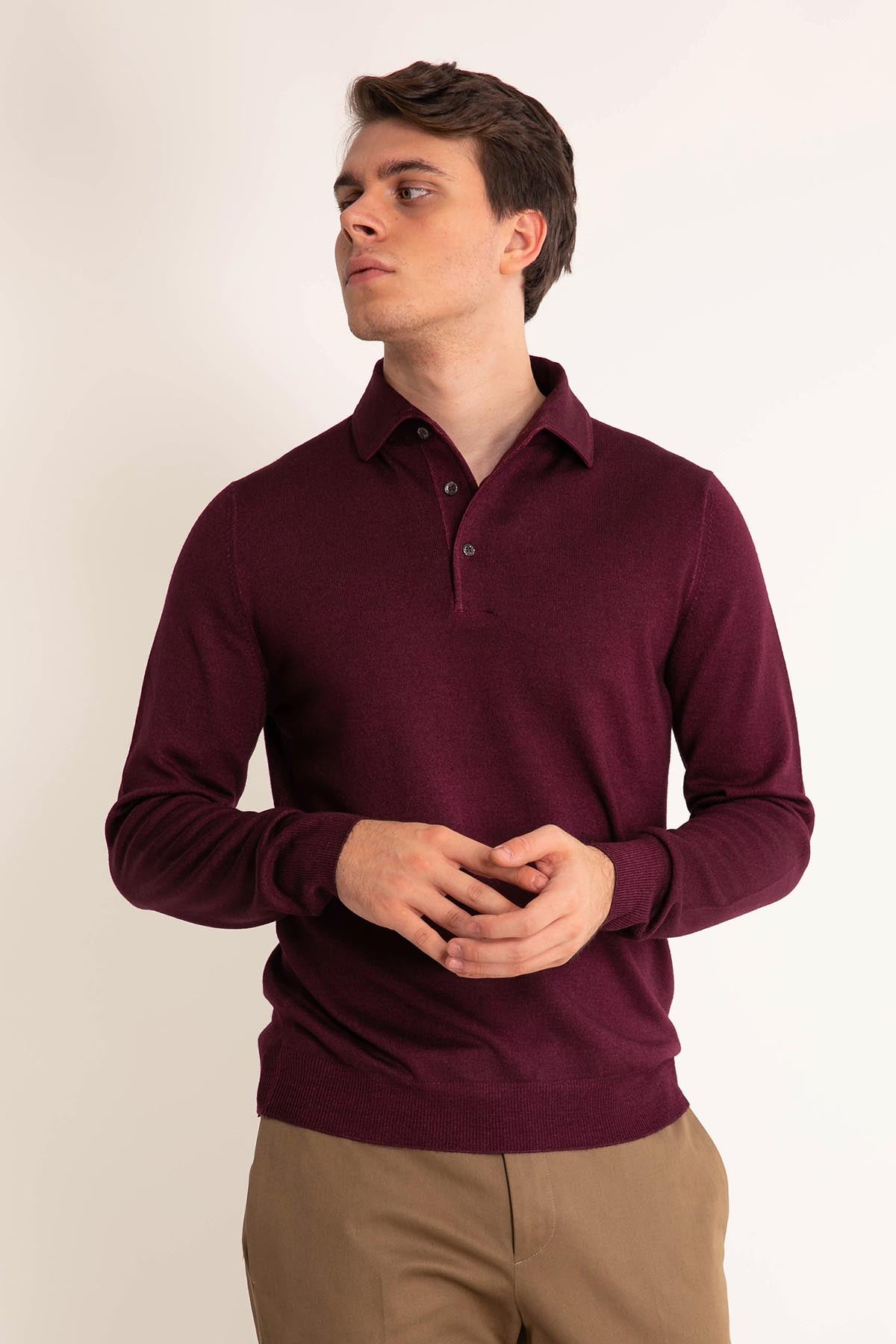 Gran Sasso Düğmeli Yaka Triko-Libas Trendy Fashion Store