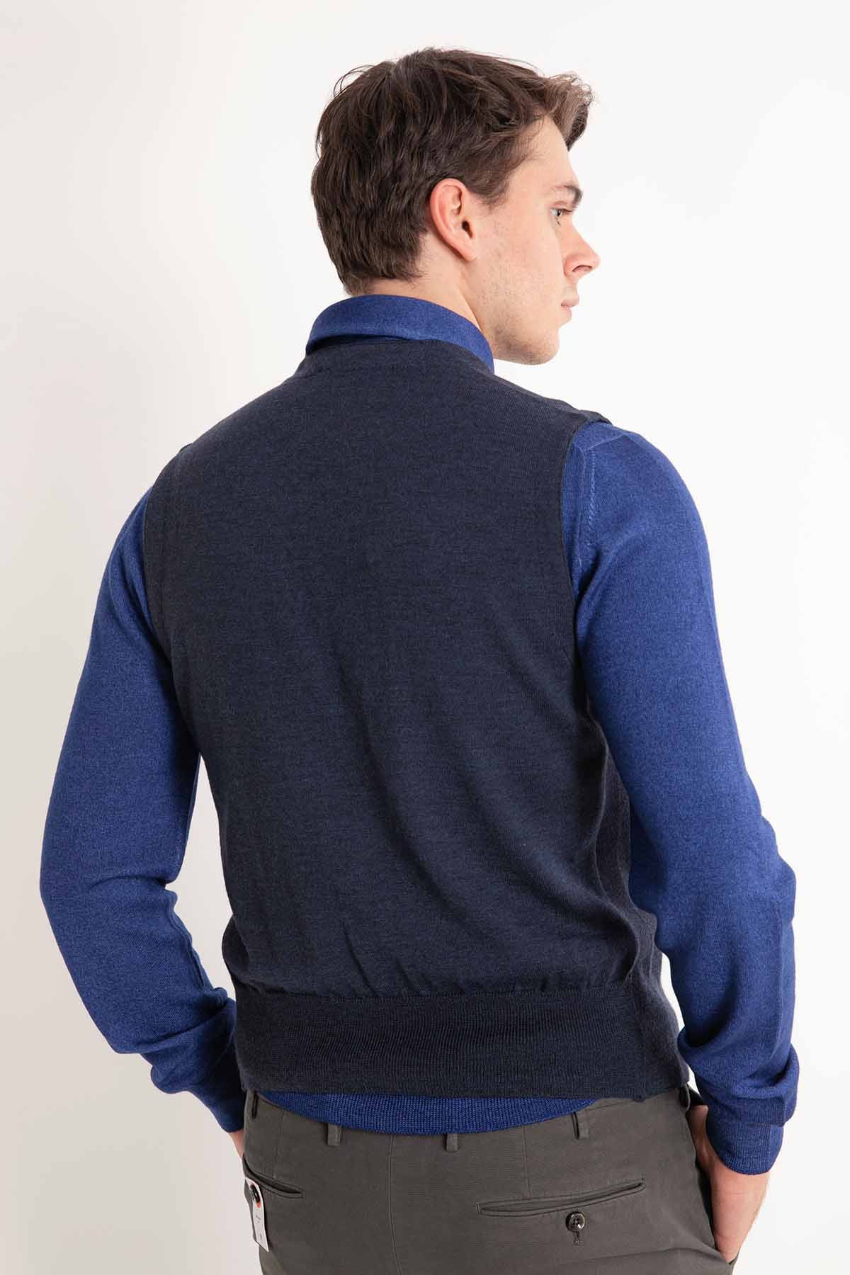 Gran Sasso Düğmeli Triko Yelek-Libas Trendy Fashion Store