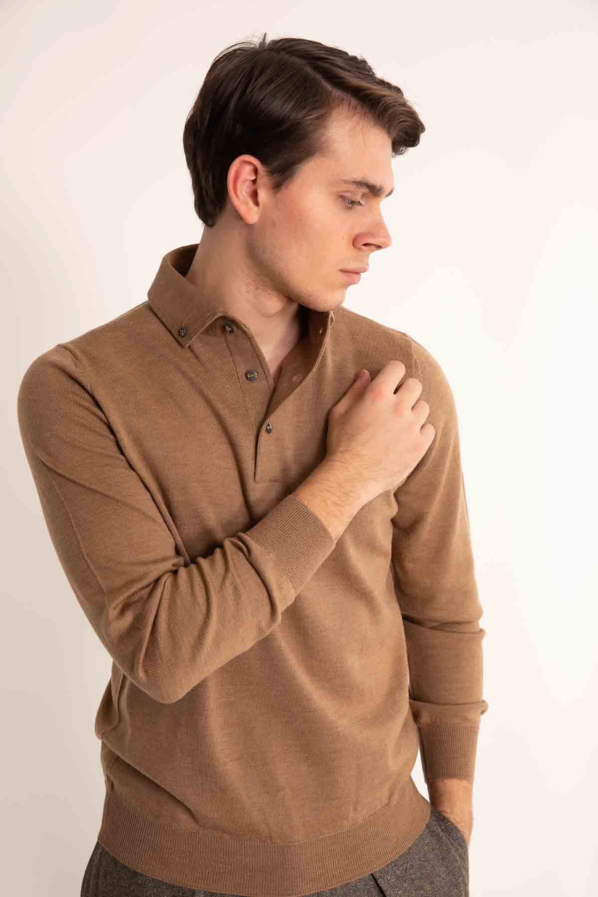 Gran Sasso Düğmeli Yaka Triko-Libas Trendy Fashion Store