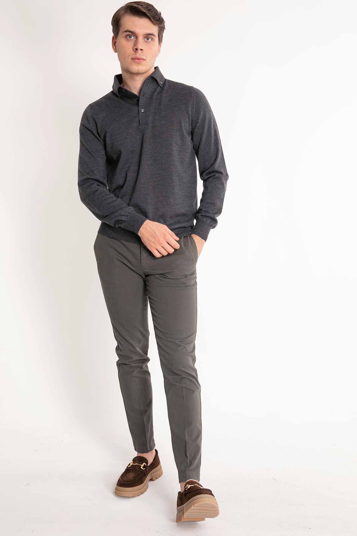 Gran Sasso Düğmeli Yaka Triko-Libas Trendy Fashion Store