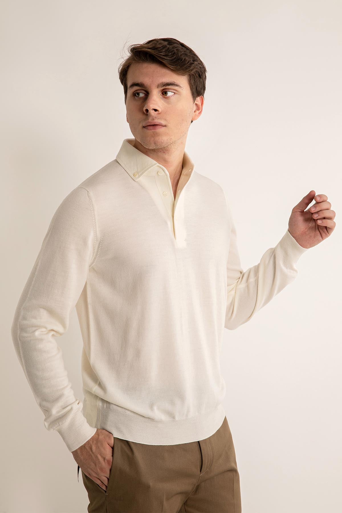 Gran Sasso Düğmeli Yaka Triko-Libas Trendy Fashion Store