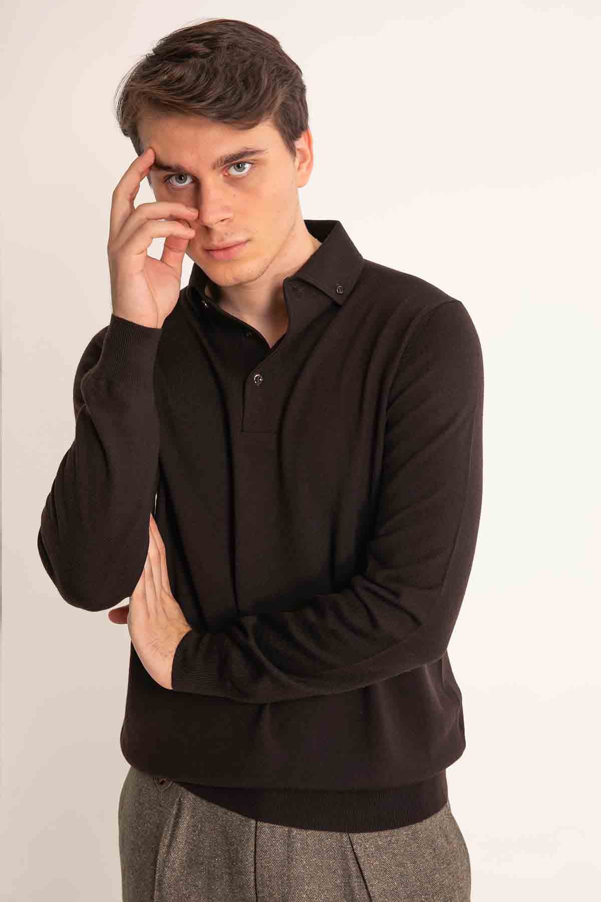 Gran Sasso Düğmeli Yaka Triko-Libas Trendy Fashion Store