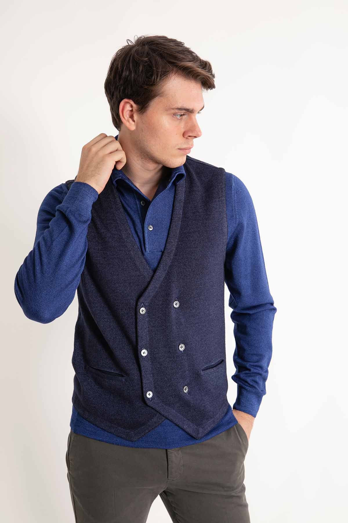 Gran Sasso Triko Kruvaze Ceket-Libas Trendy Fashion Store