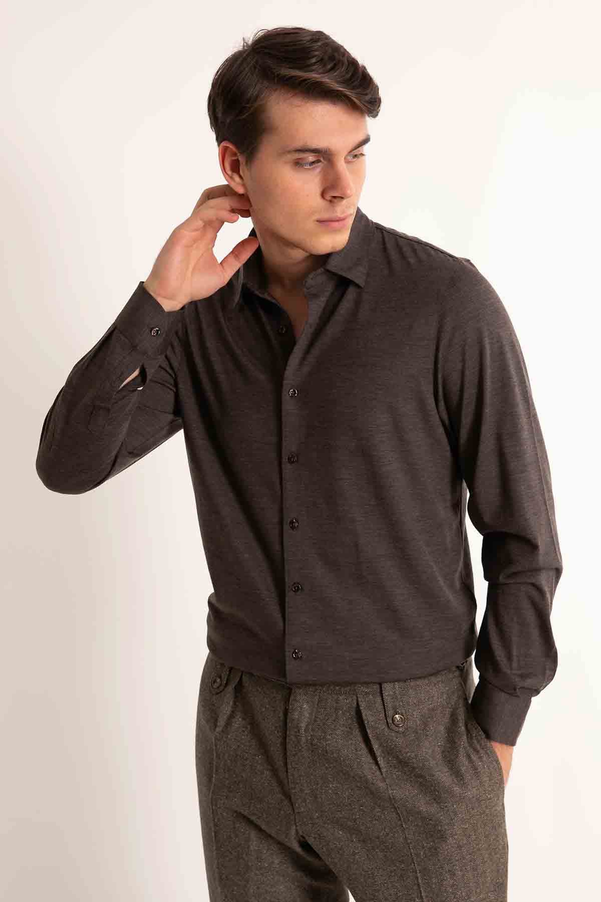 Gran Sasso Yün Gömlek-Libas Trendy Fashion Store