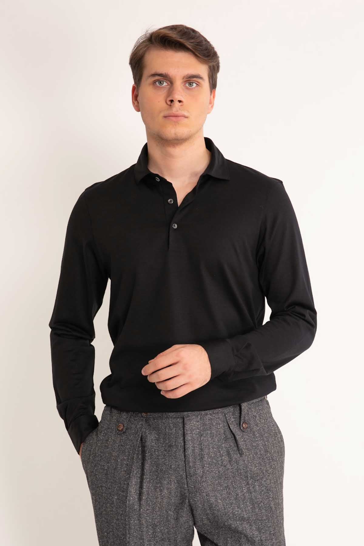 Gran Sasso Düğmeli Yaka Triko-Libas Trendy Fashion Store