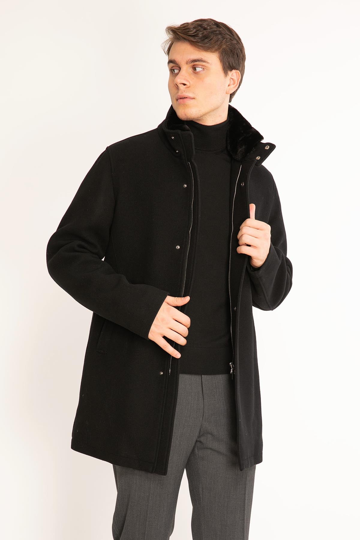 Herno Slim Fit Palto-Libas Trendy Fashion Store