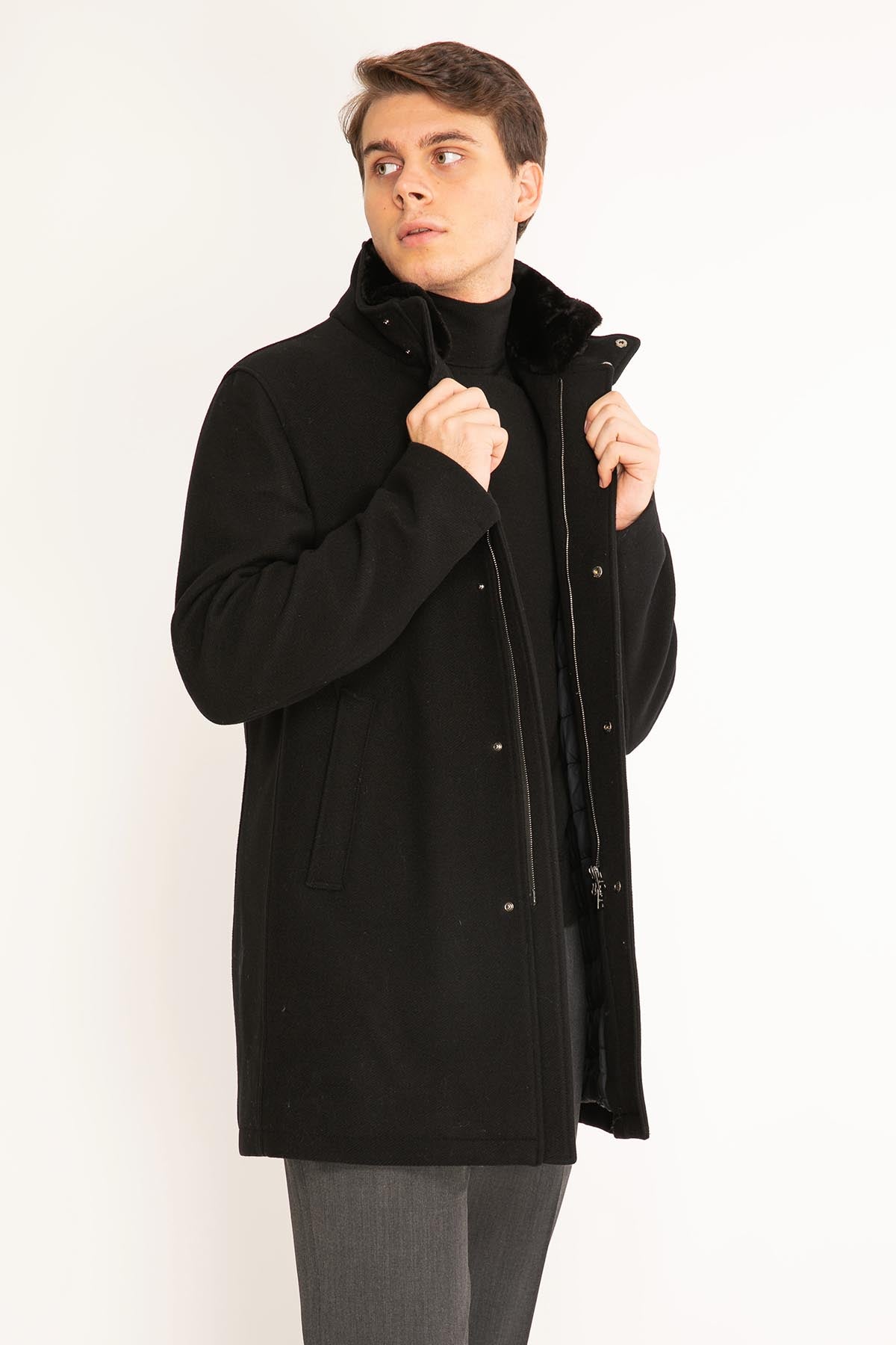 Herno Slim Fit Palto-Libas Trendy Fashion Store