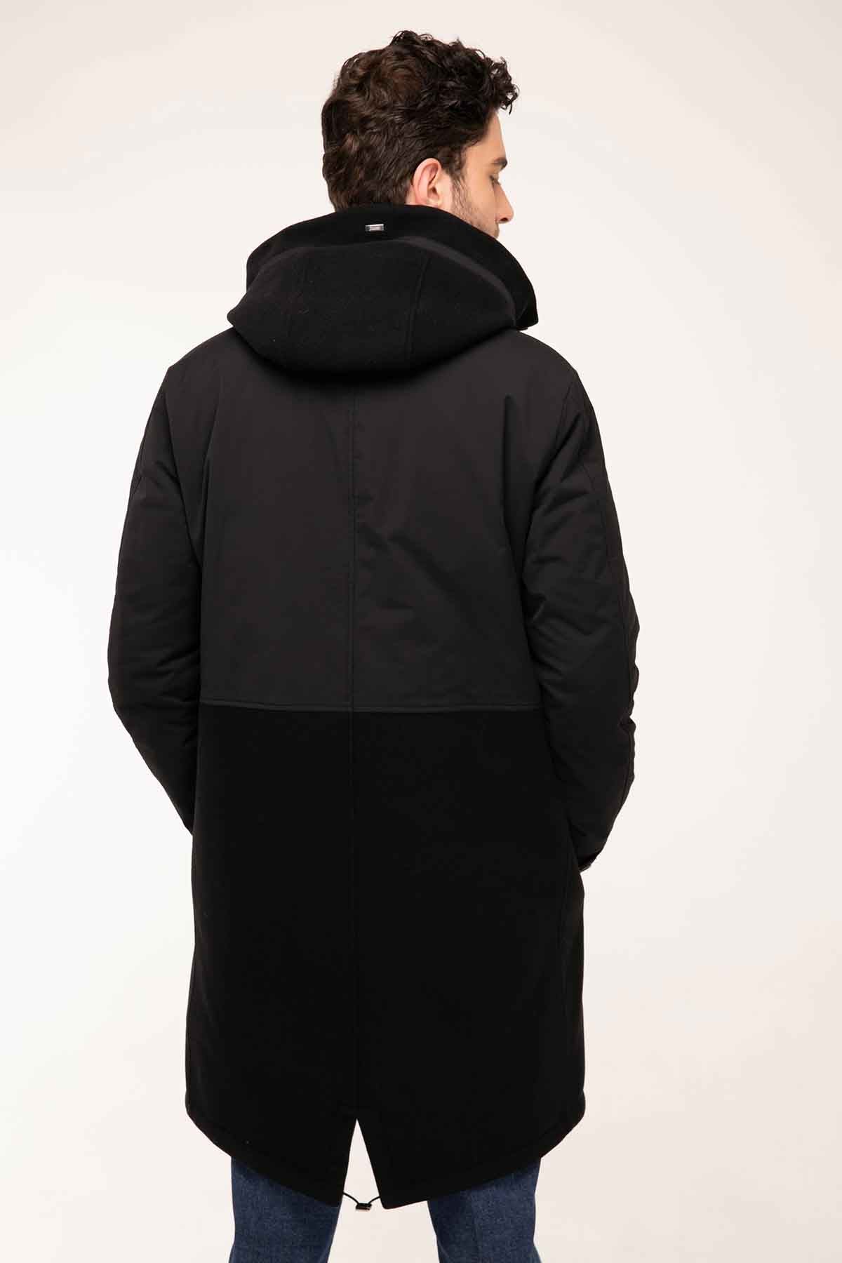 Herno Kaşe Kombinasyonlu Kaban-Libas Trendy Fashion Store