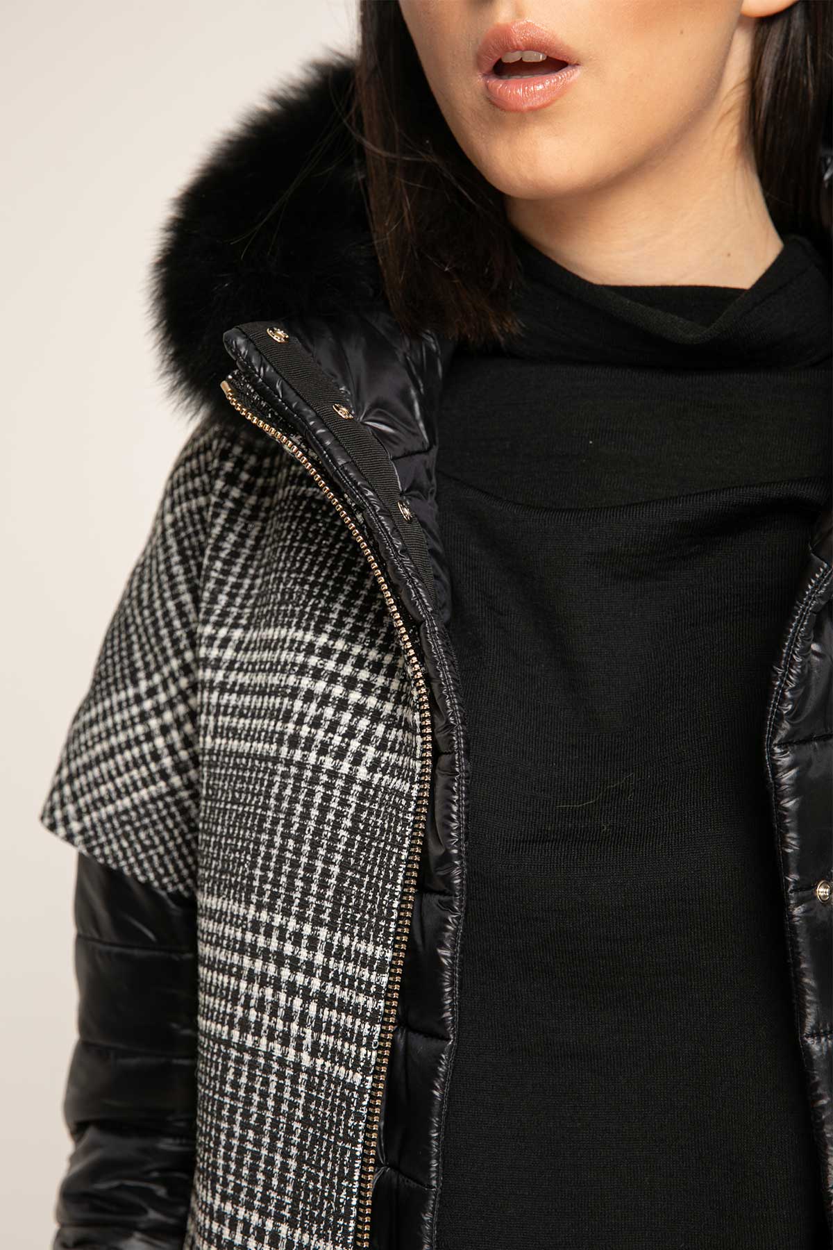 Herno Pied De Poule Manto-Libas Trendy Fashion Store