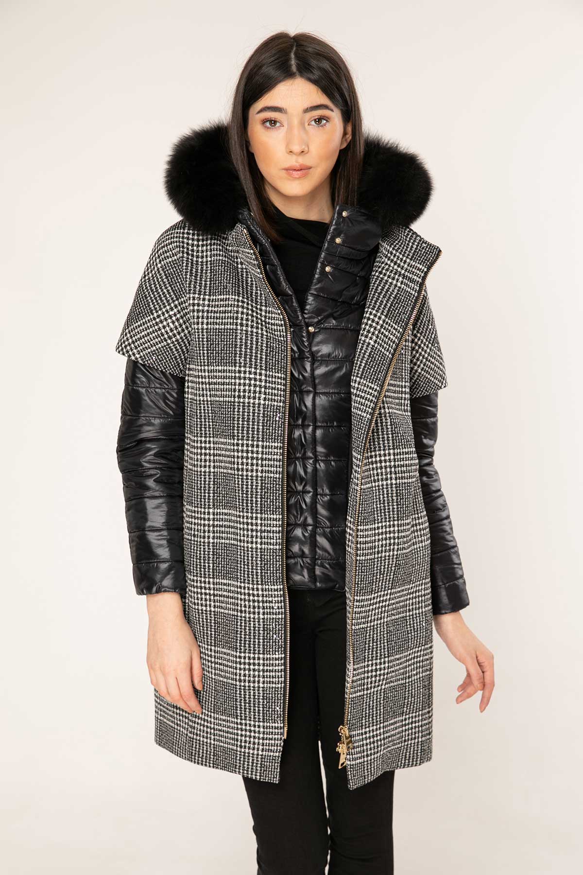 Herno Pied De Poule Manto-Libas Trendy Fashion Store