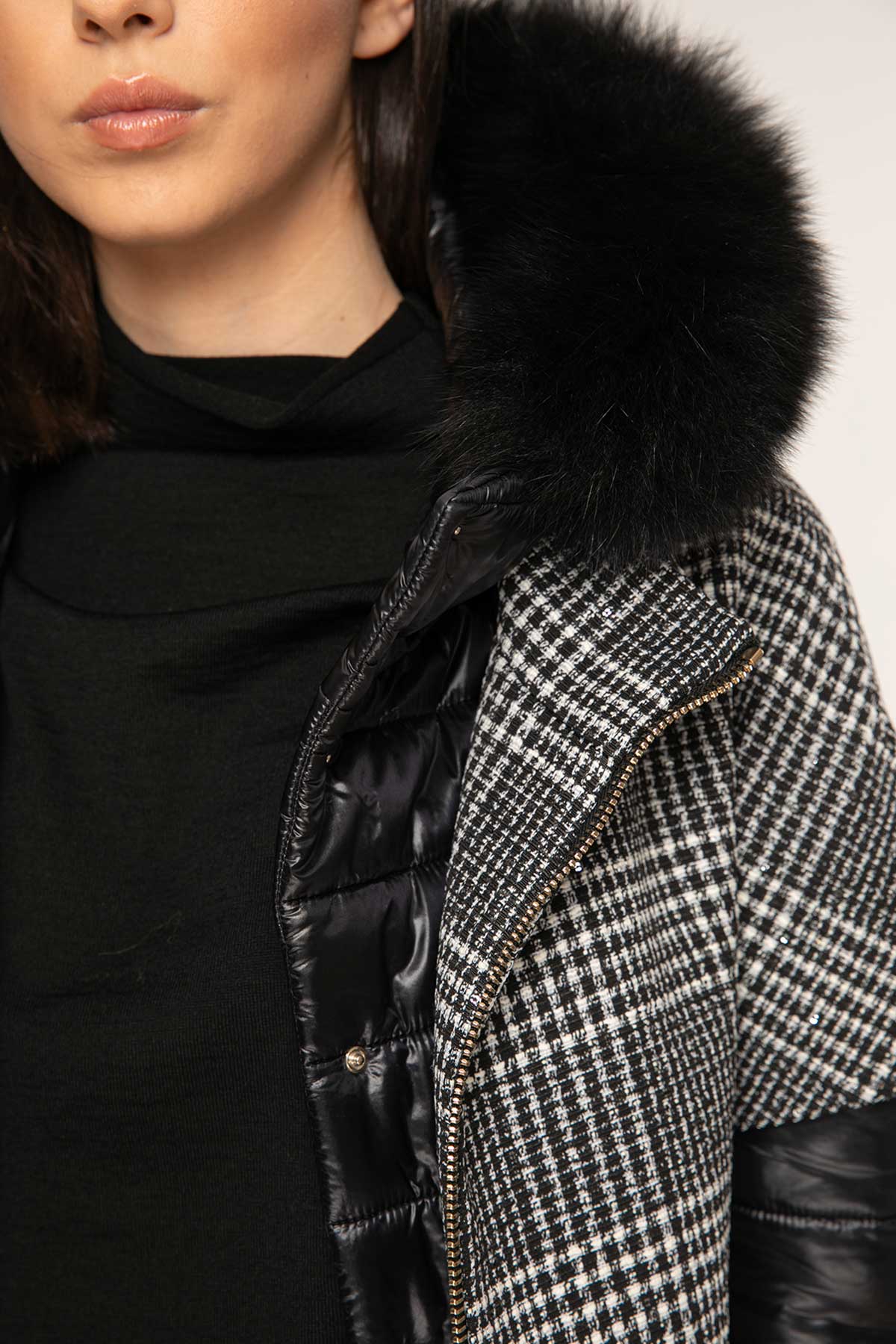 Herno Pied De Poule Manto-Libas Trendy Fashion Store