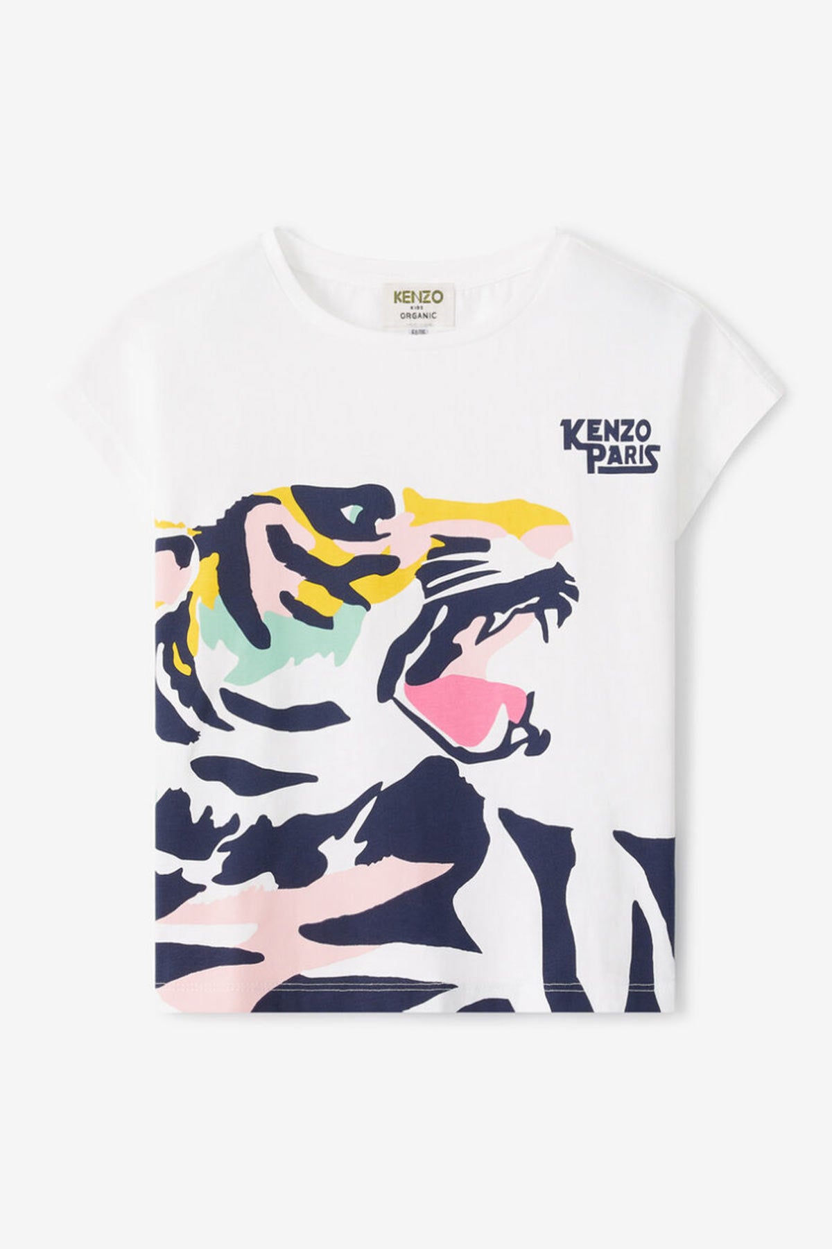 Kenzo 2-10 Yaş Kız Kaplan Logolu T-shirt-Libas Trendy Fashion Store