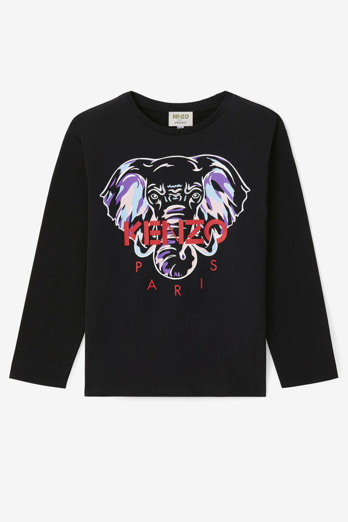 Kenzo 3-10 Yaş Kız Fil Logolu Uzun Kollu T-shirt-Libas Trendy Fashion Store