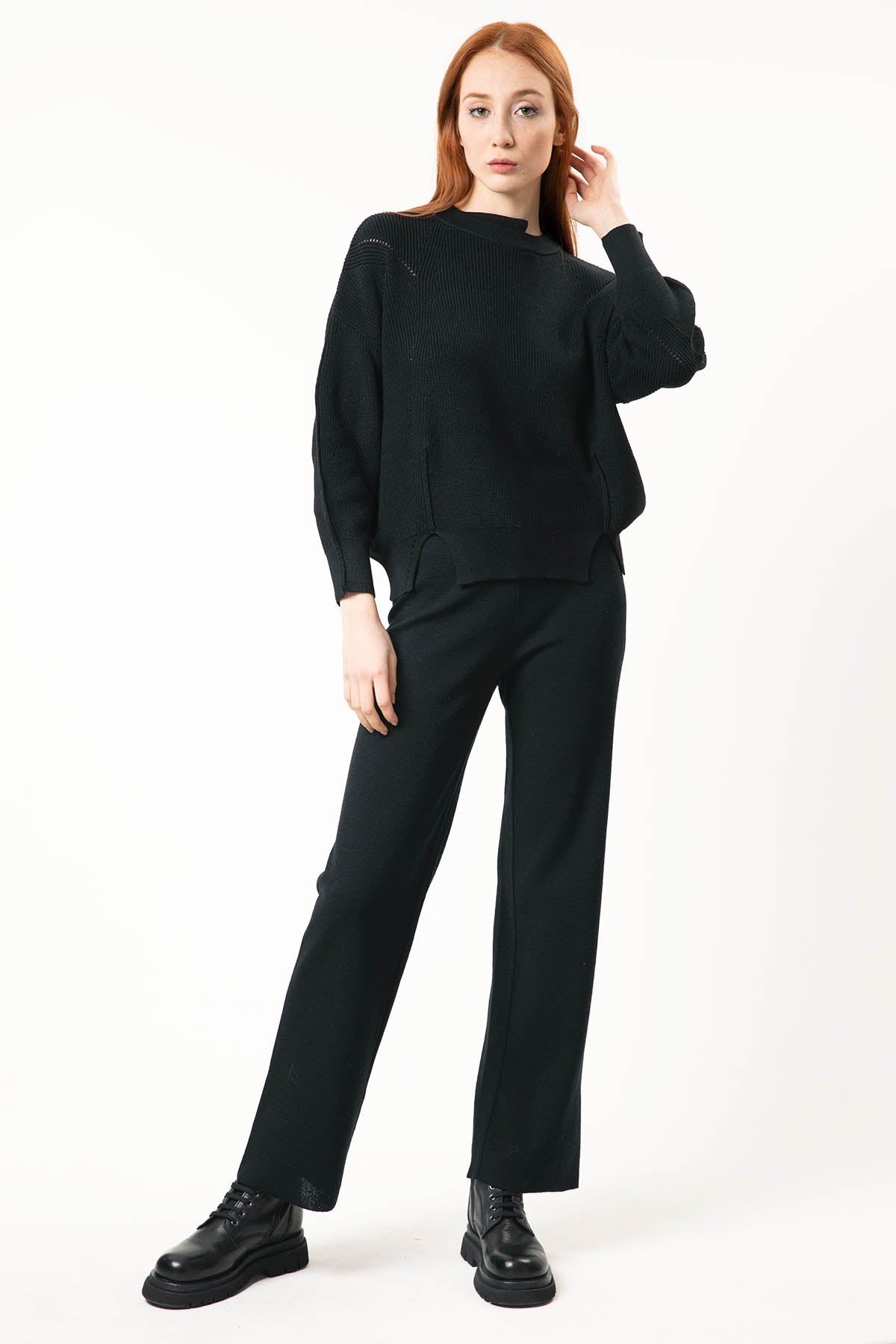 Crea Concept Yaka Detaylı Yün Triko-Libas Trendy Fashion Store