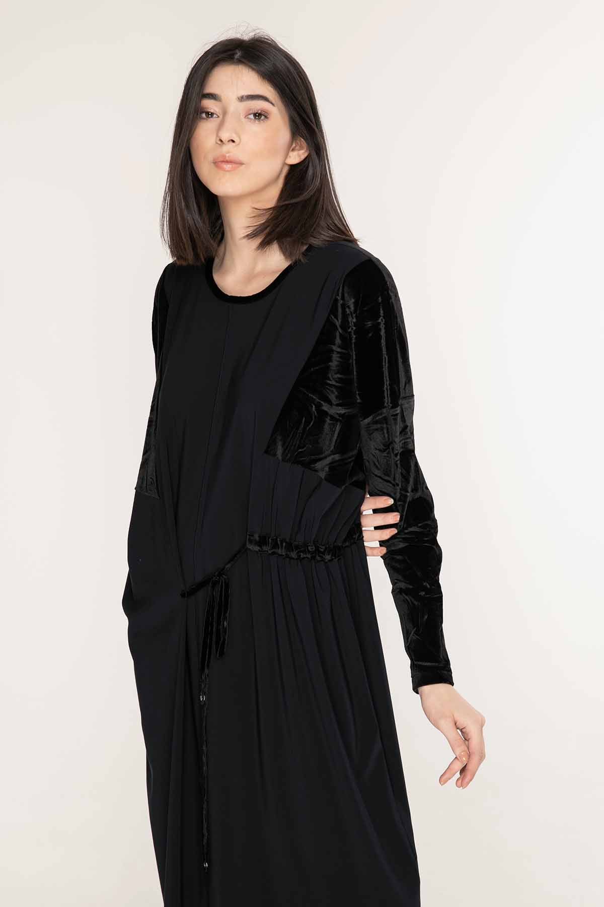 Crea Concept Kadife Detaylı Elbise-Libas Trendy Fashion Store